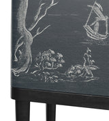 Gonglin Wine Cabinet - Petrol