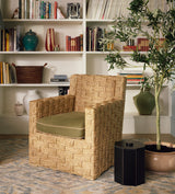 Gonia Wastepaper Bin with Lid - Rubbed Black