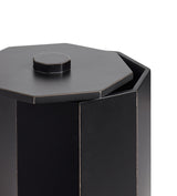 Gonia Wastepaper Bin with Lid - Rubbed Black