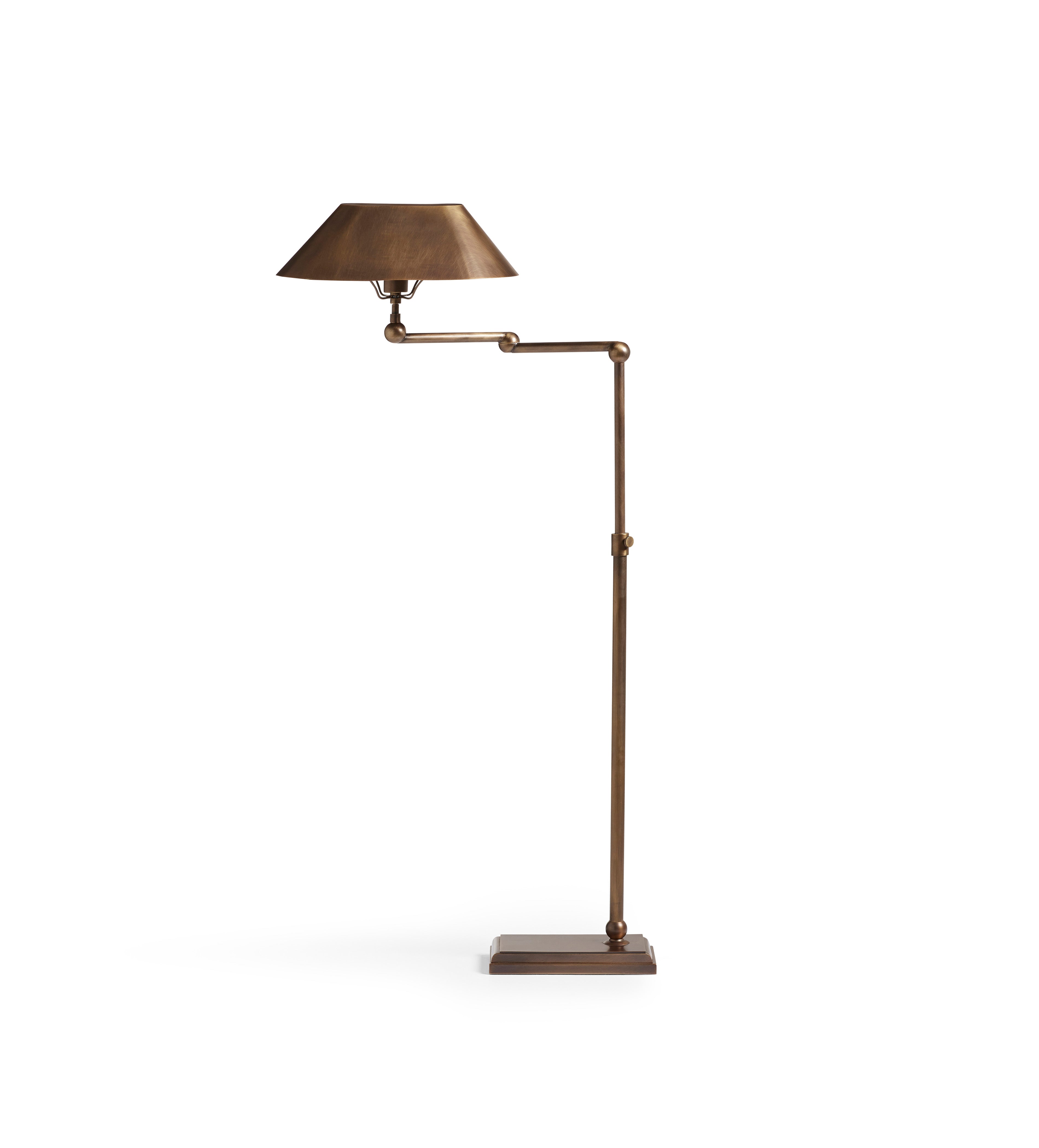 Grisewood Task Floor Lamp Base - Antique Brass | OKA