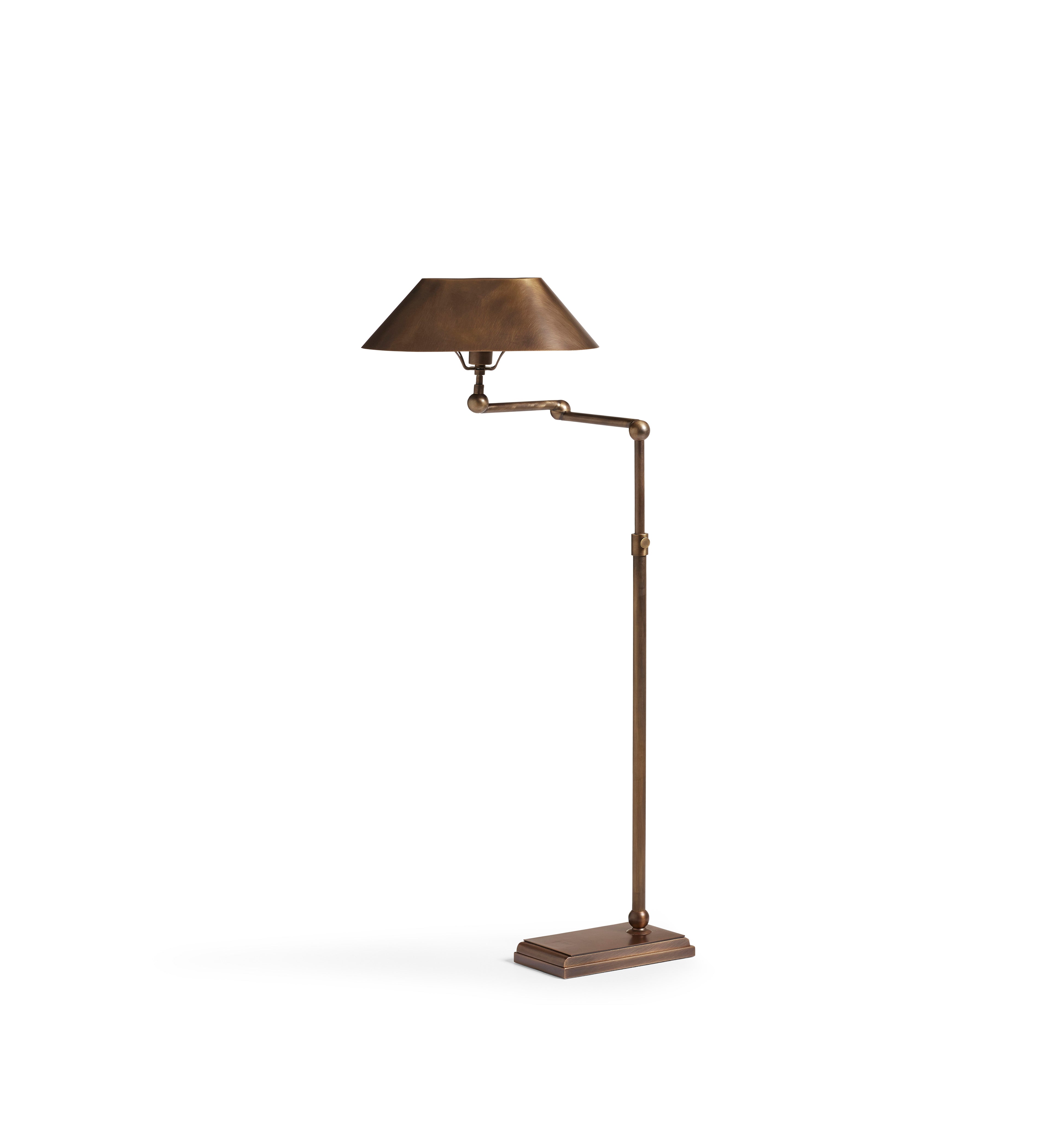Grisewood Task Floor Lamp Base - Antique Brass | OKA