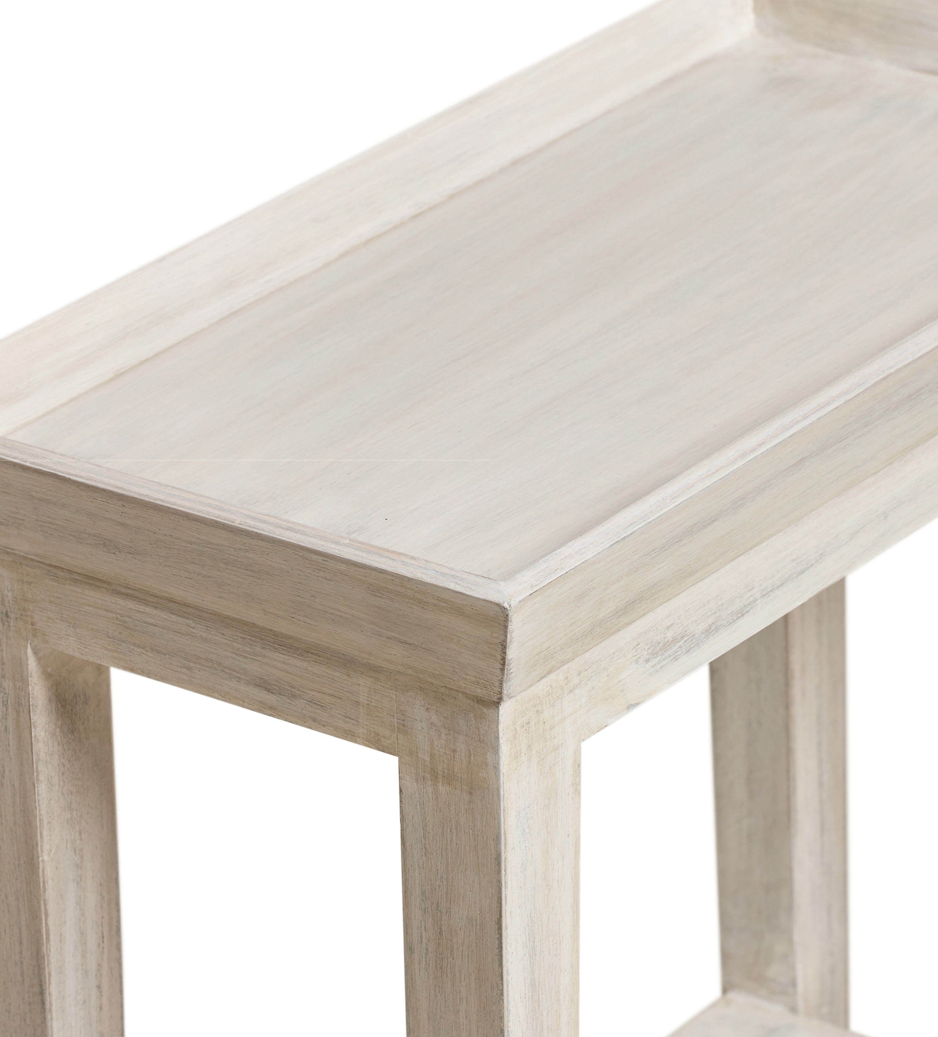 Gustavian Sofa Side Table - Washed Grey