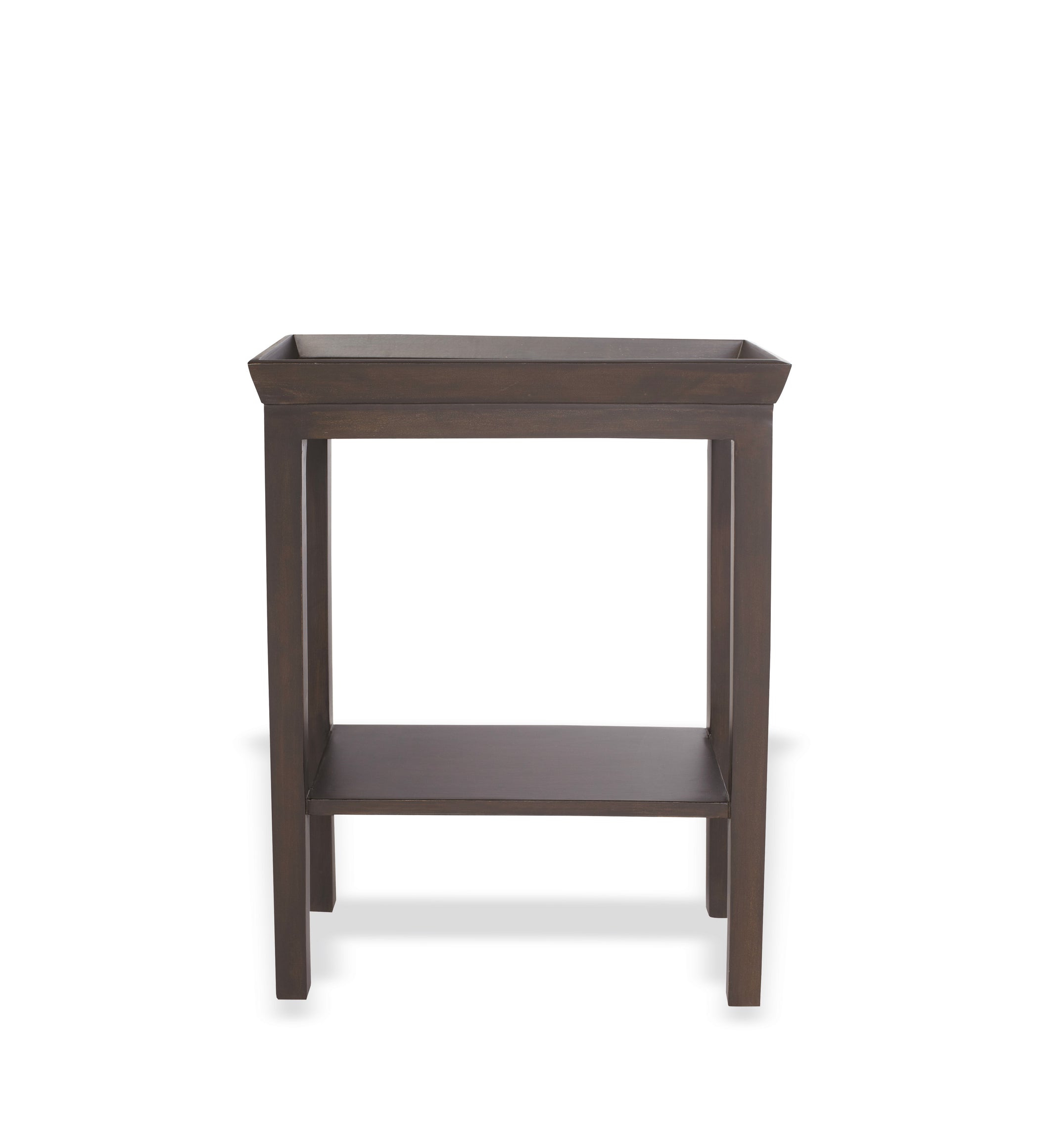 Gustavian Sofa Side Table - Ebony/Brown