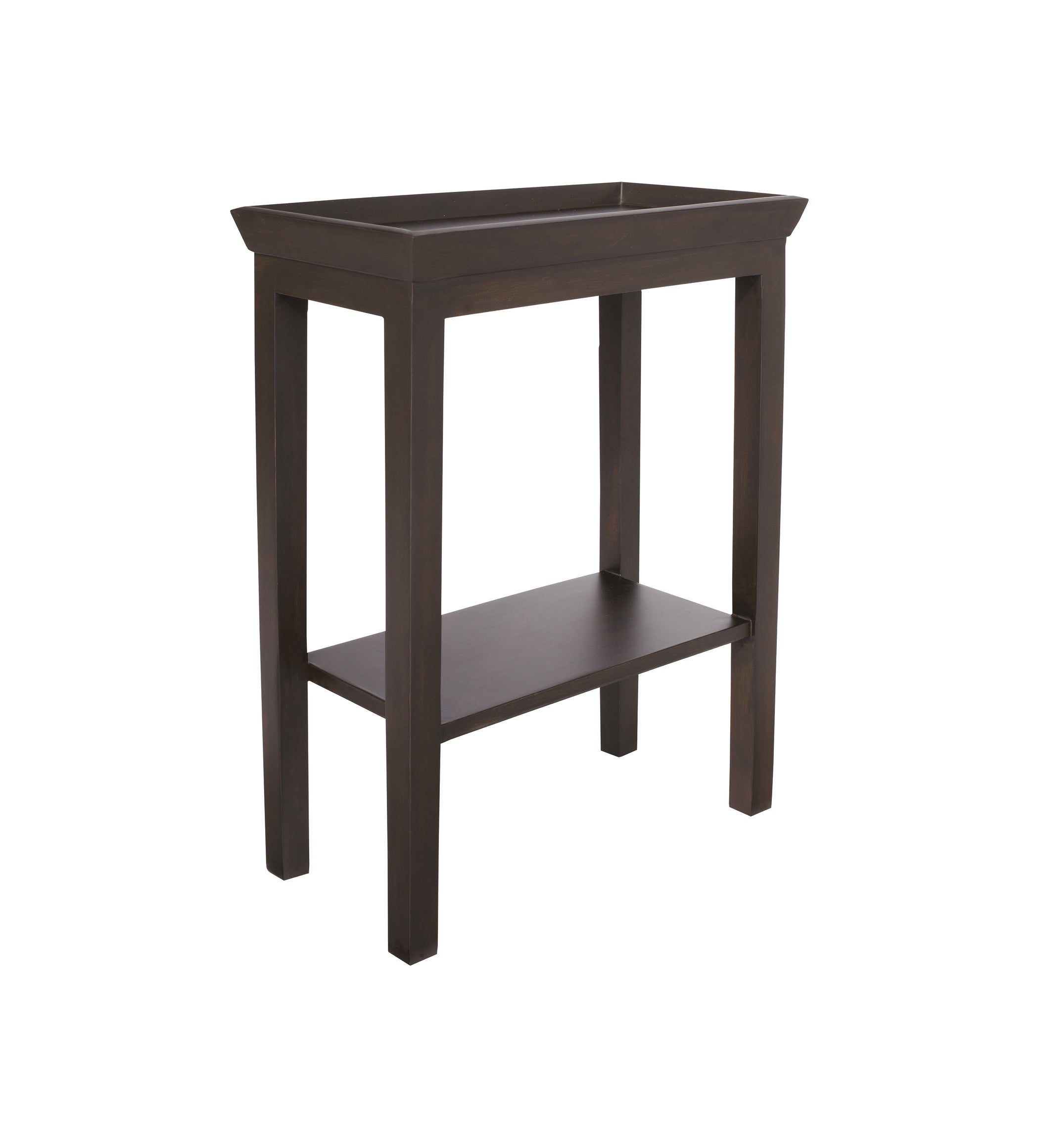 Gustavian Sofa Side Table - Ebony/Brown