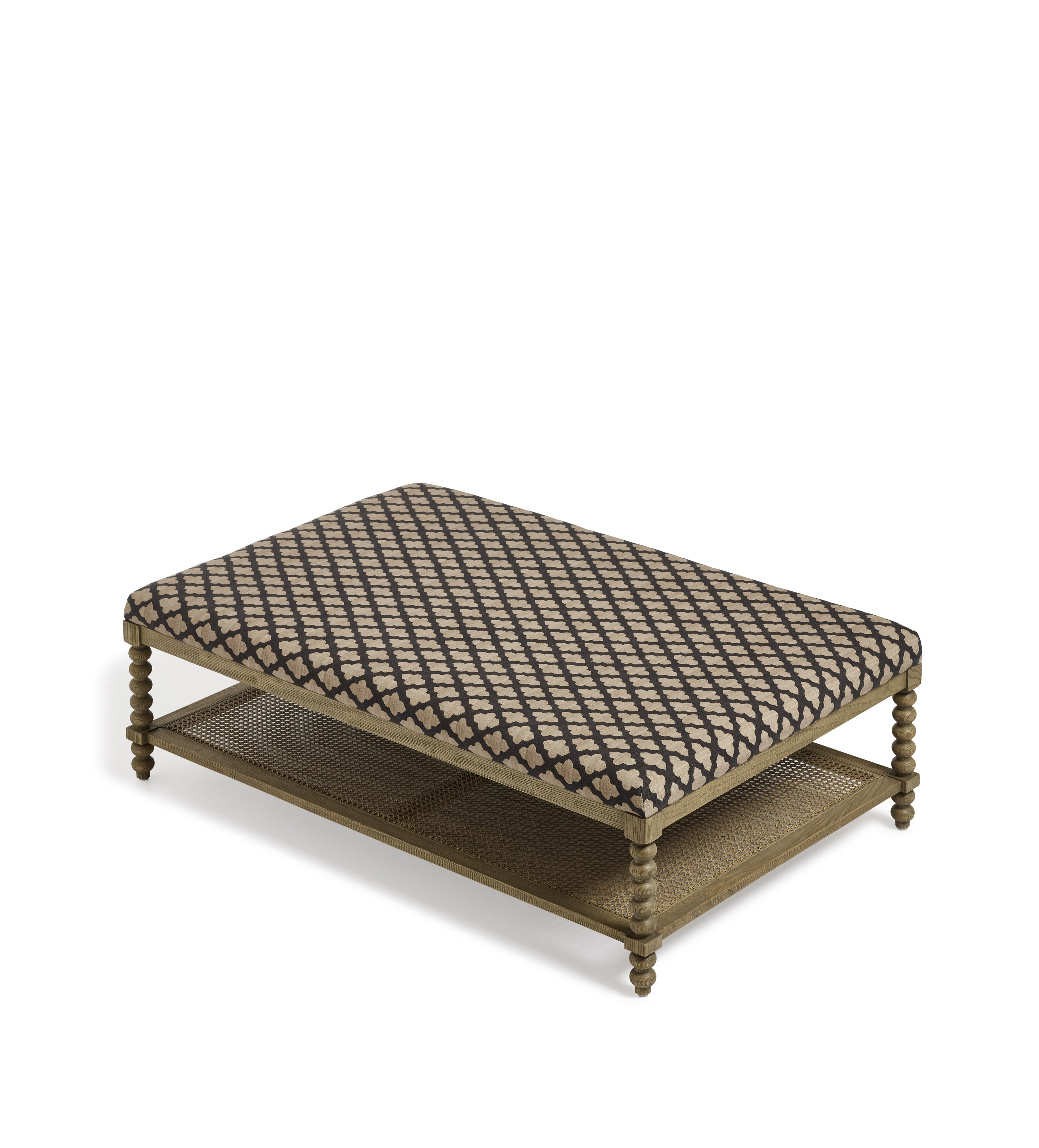 Gwendolen Serigraph Coffee Table/Ottoman - Black/Natural