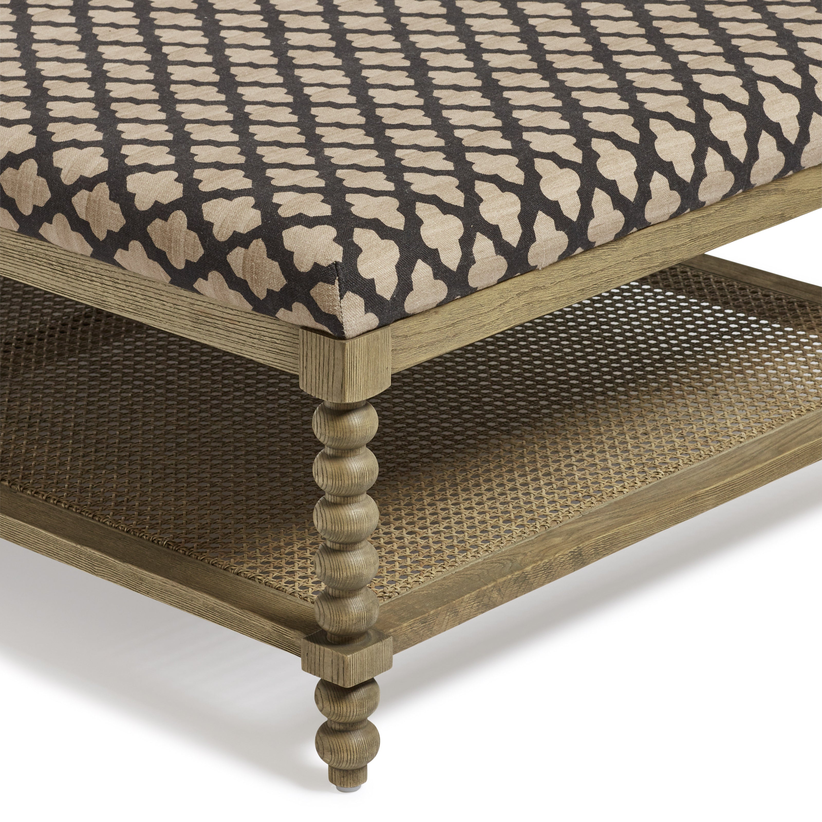 Gwendolen Serigraph Coffee Table/Ottoman - Black/Natural