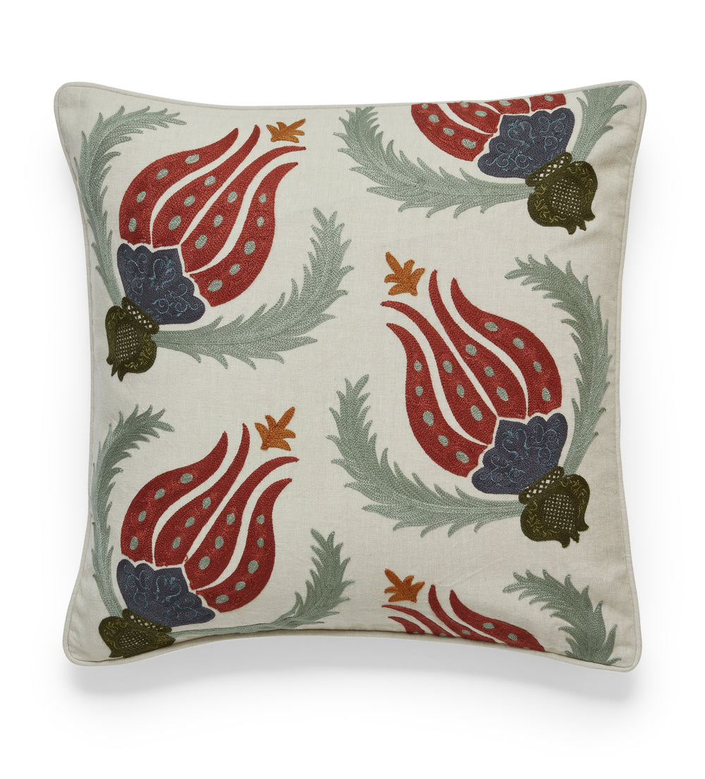 Hazra Cushion Cover - Air Force Blue/Russet
