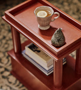 Herbert Sofa Side Table - Earthy Red