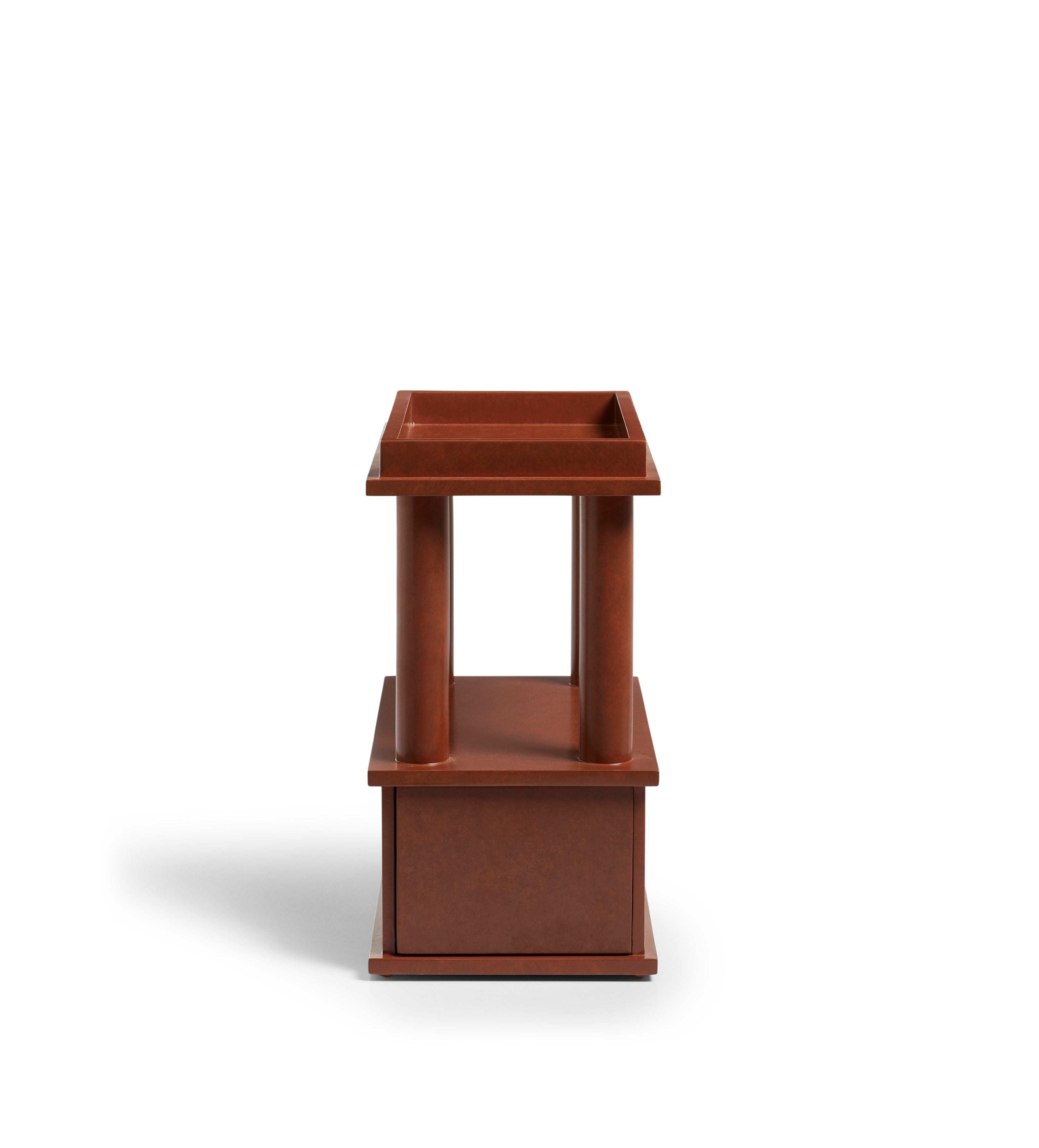 Herbert Sofa Side Table - Earthy Red