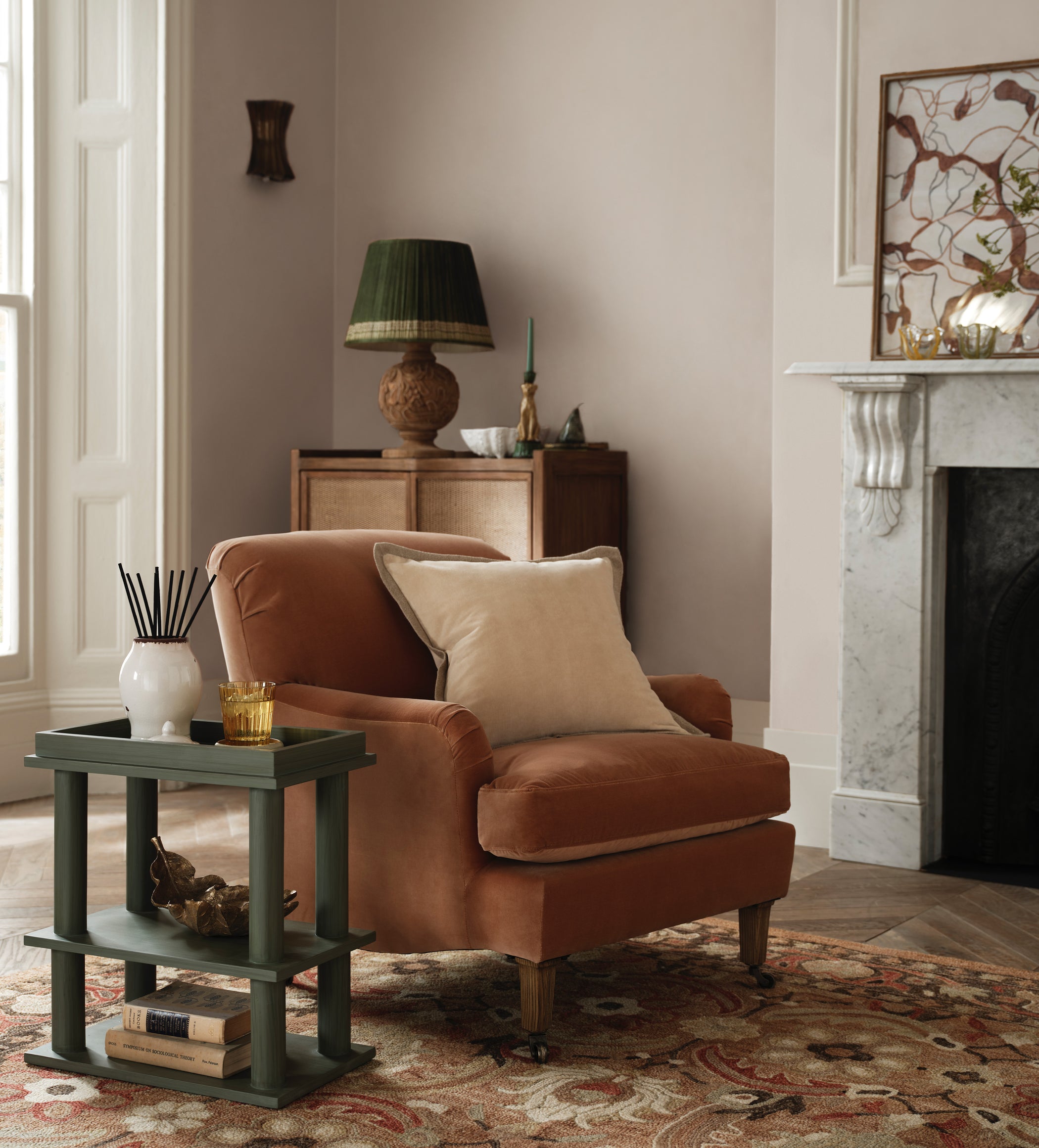 Herbert Sofa Side Table - Seafoam