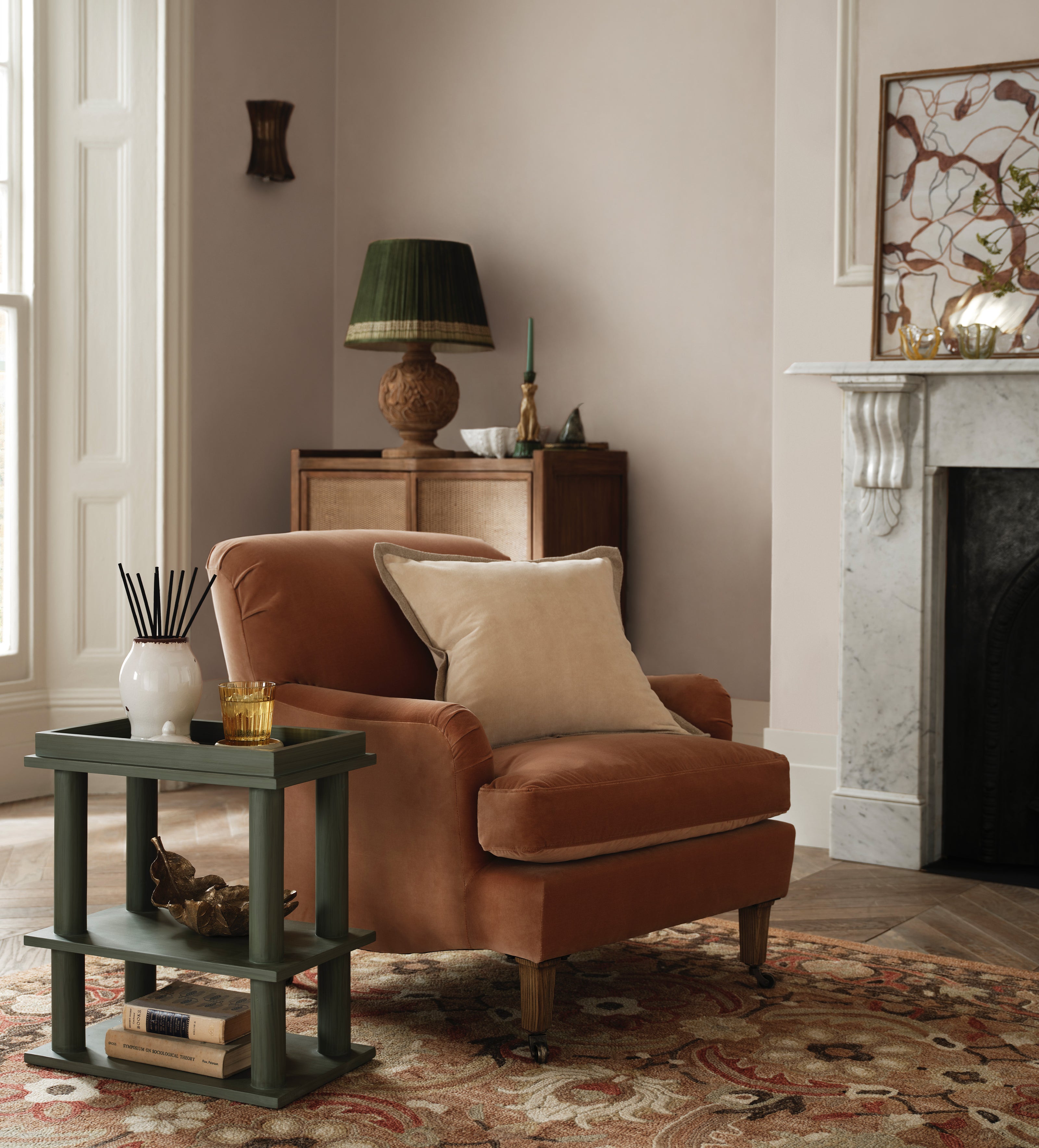 Herbert Sofa Side Table - Seafoam