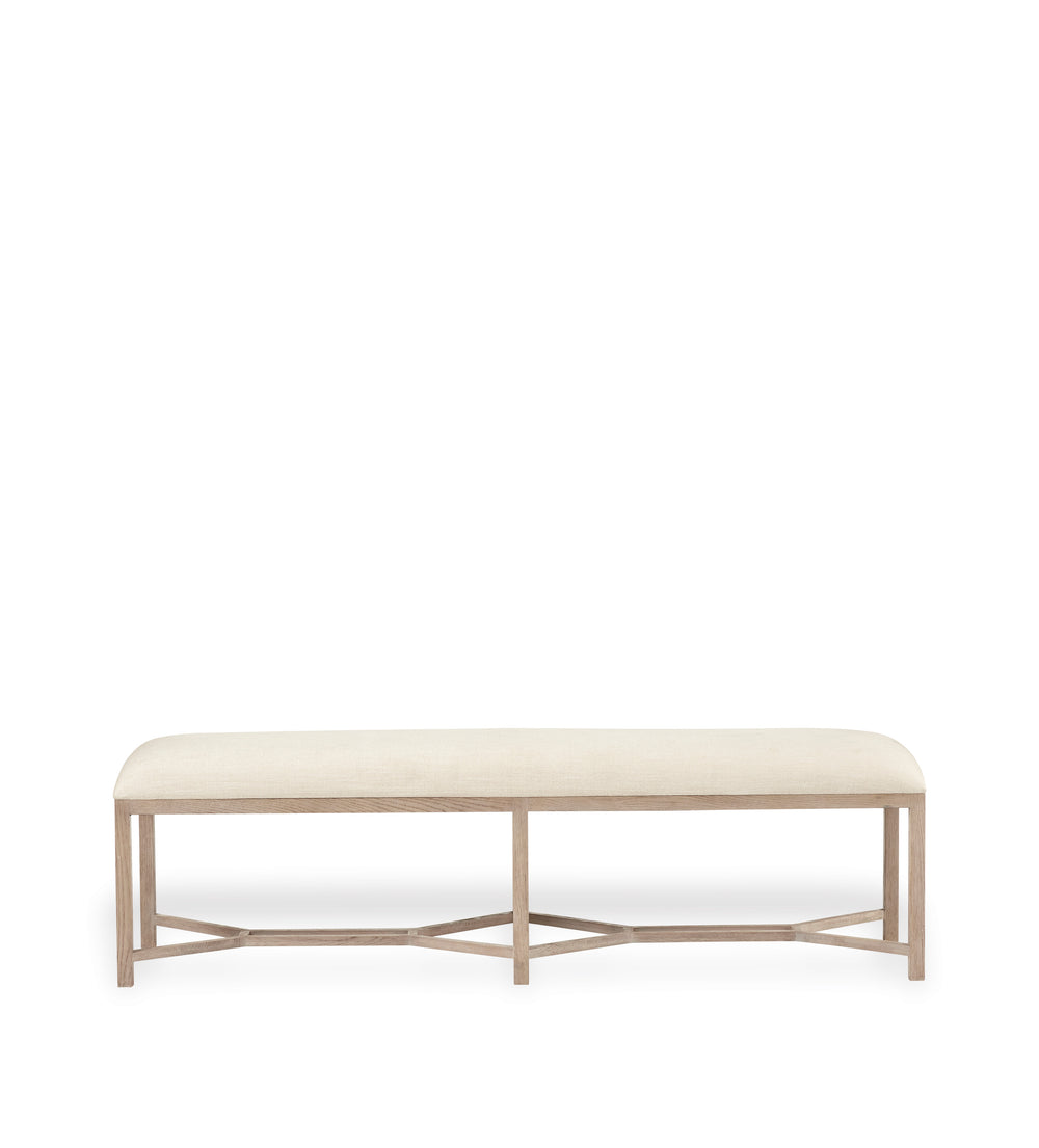 Hester Bench - Flaxen Diamond Twill