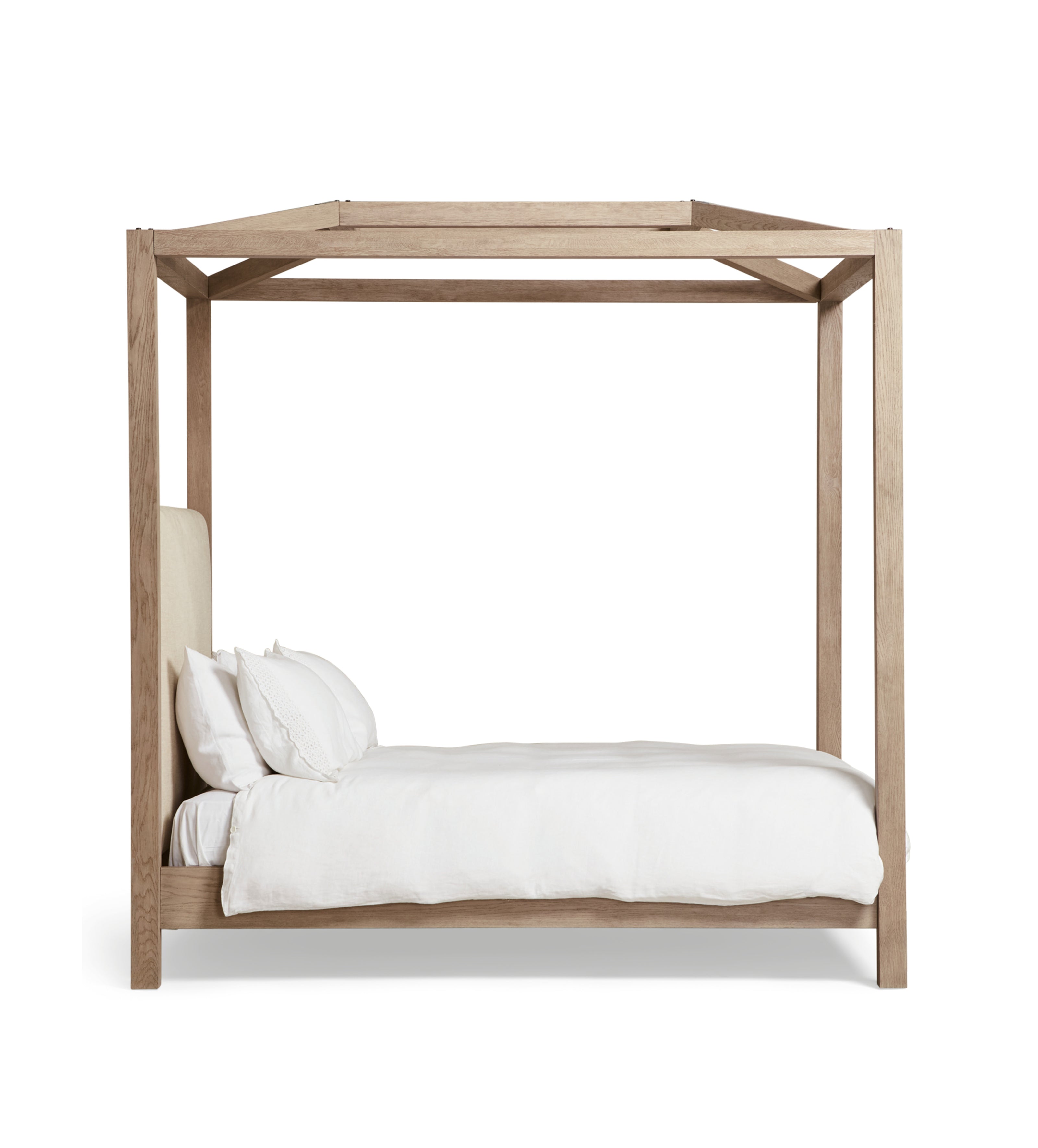 Hester Four-Poster Bed - Super King - Bleached Oak