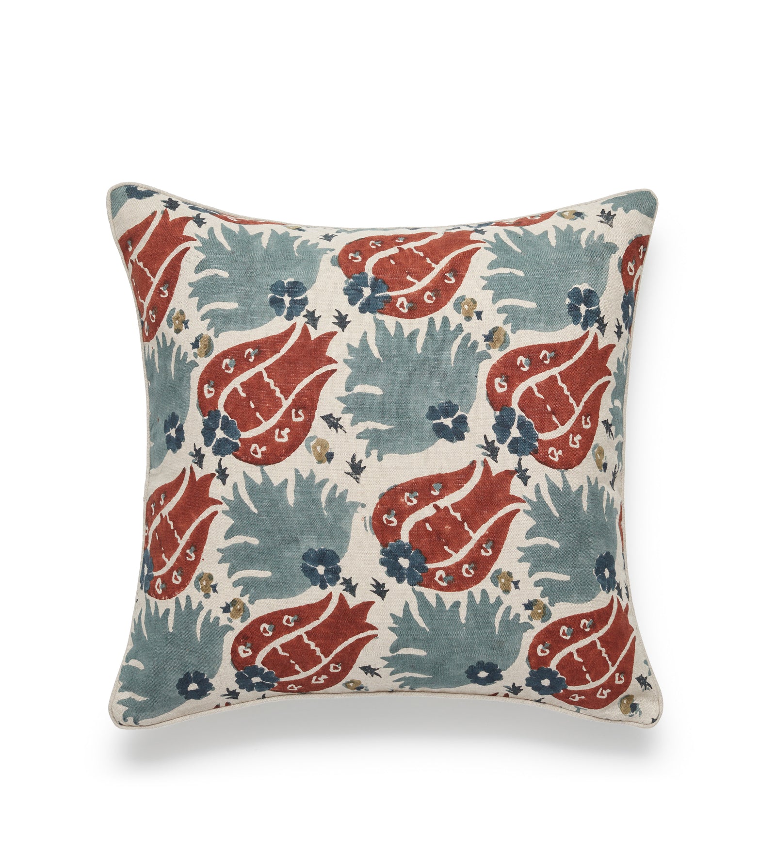 Hidaya Cushion Cover - Blood Orange/Blue