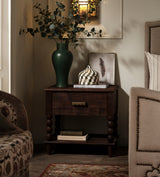Hilltop Bedside Table – Smoked Acacia