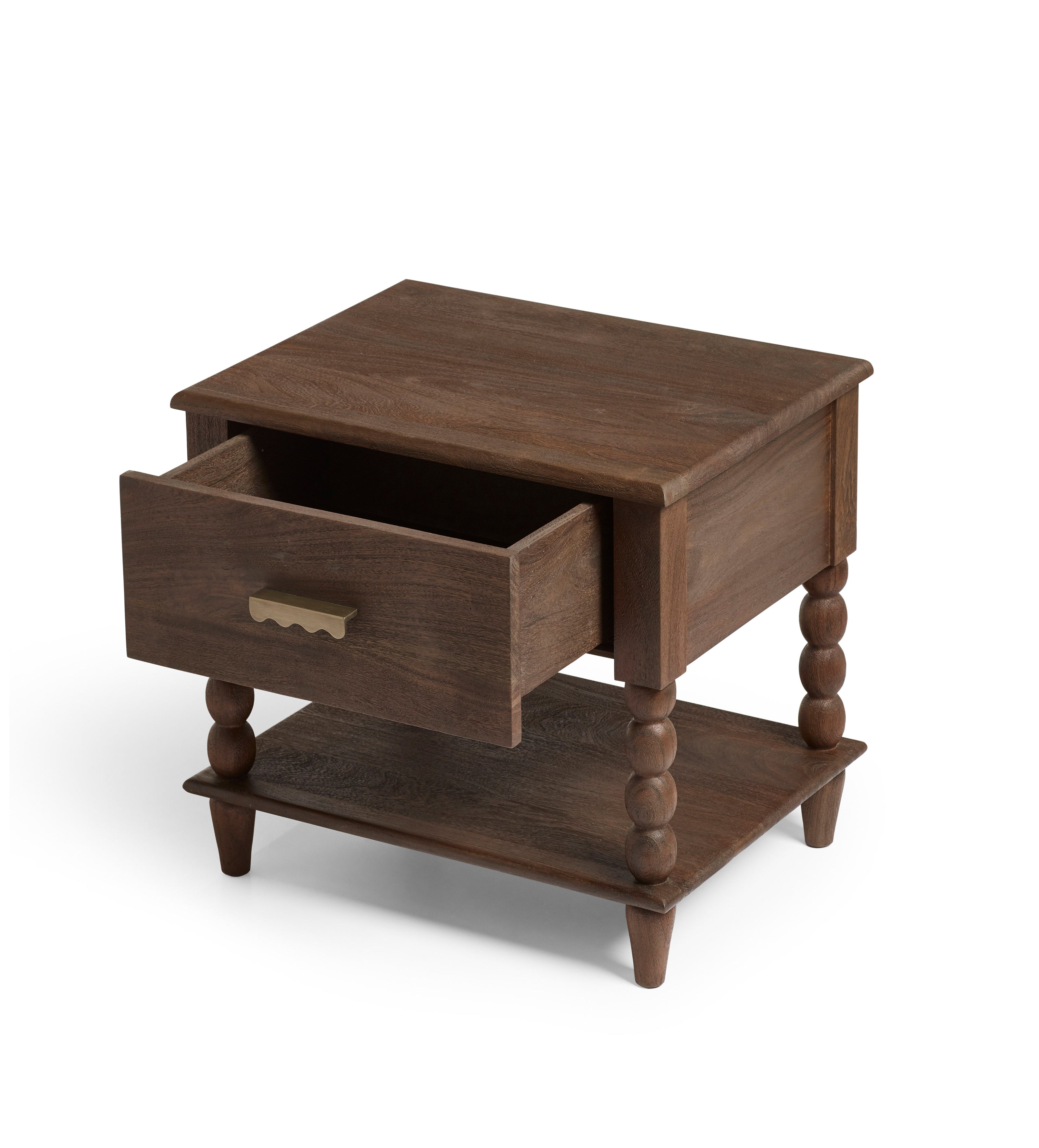 Hilltop Bedside Table – Smoked Acacia