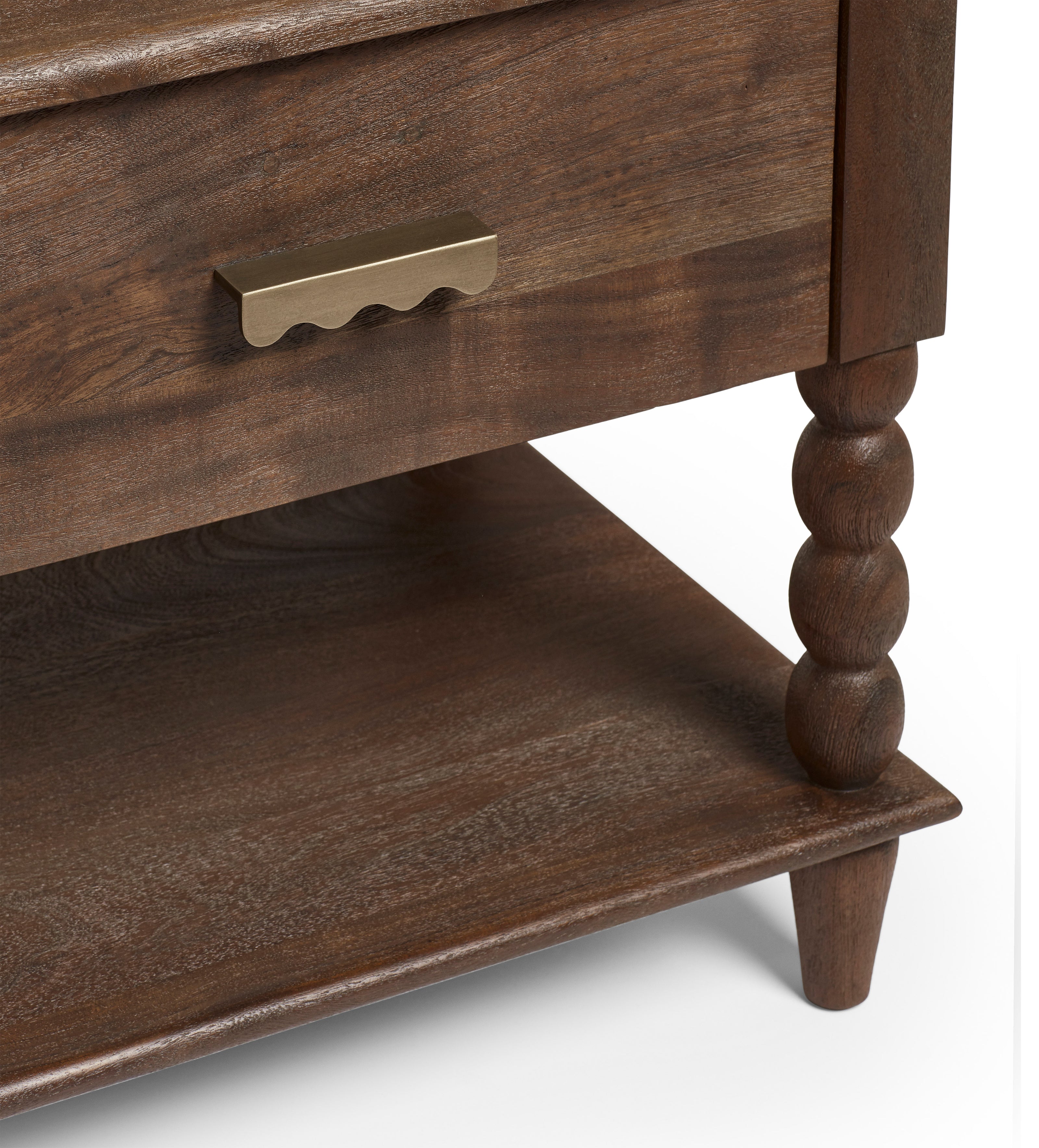 Hilltop Bedside Table – Smoked Acacia