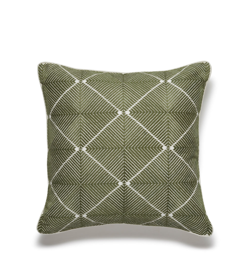 Hirkani Diamond Cushion Cover - Moss