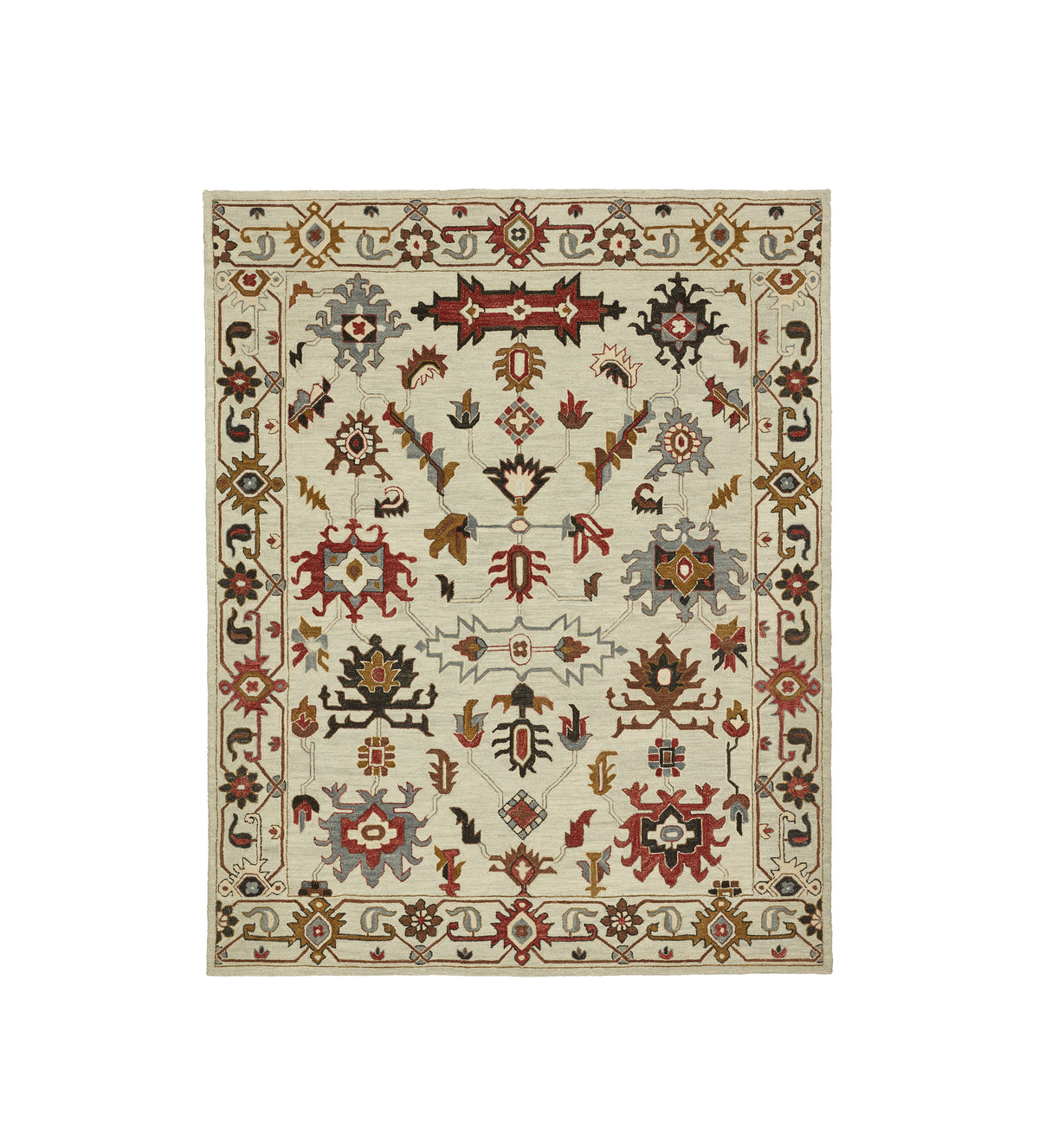 Homar Rug 244x305cm - Pale Blue/Multi-Coloured | OKA