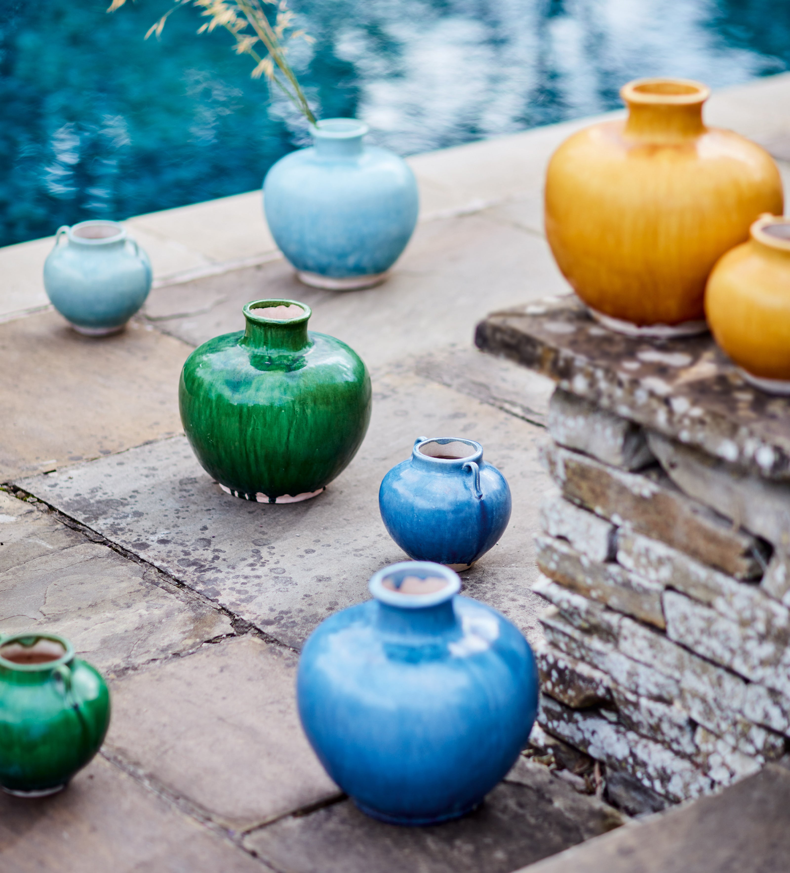 oka plant pots Hongwu Pot - Large - Celadon Pale Blue