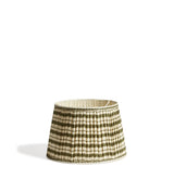 Hurley Pleated Silk Lampshade 35cm - Green/Natural