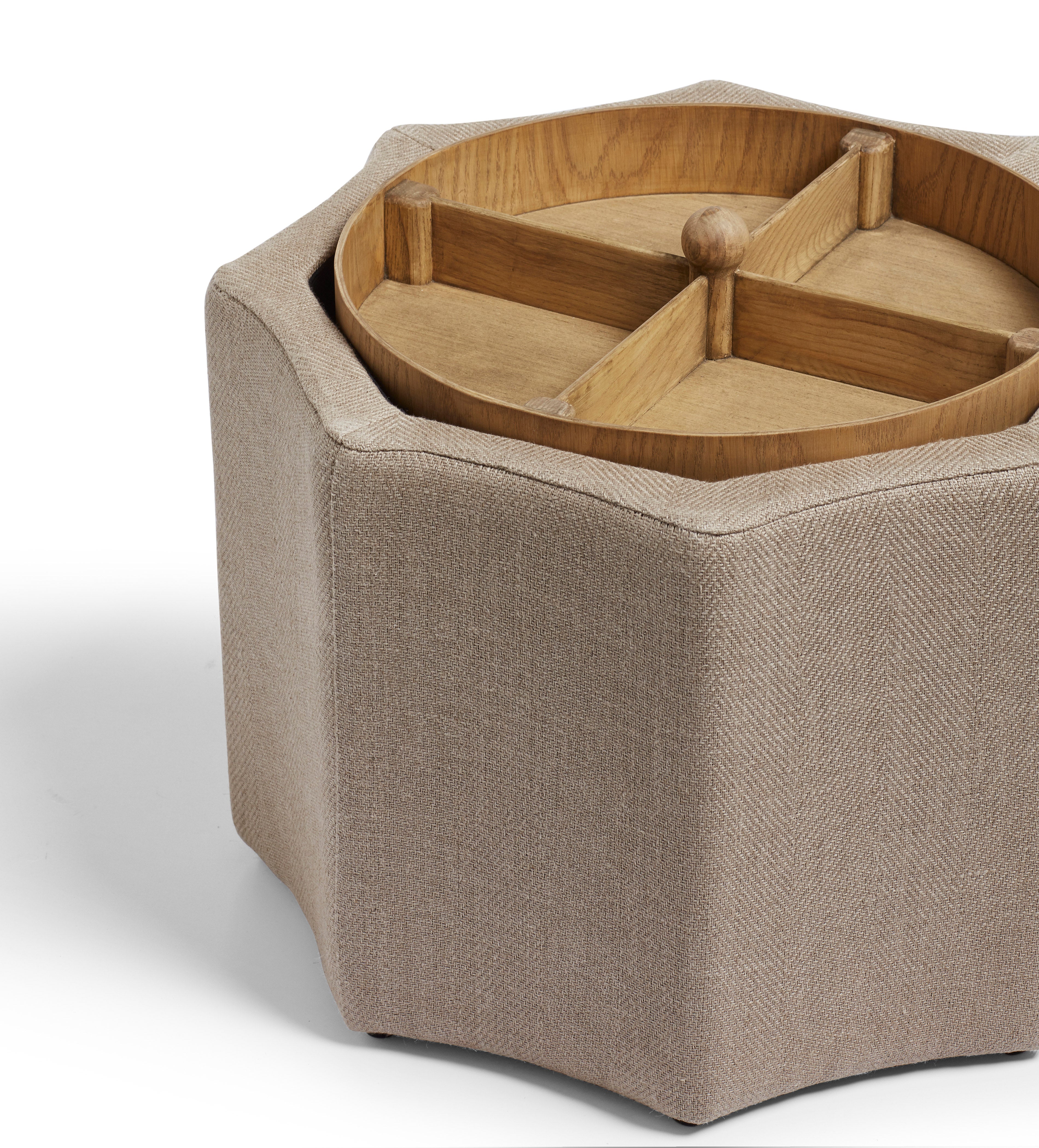 Iford Storage Ottoman - Wild Oats/Lichen | OKA