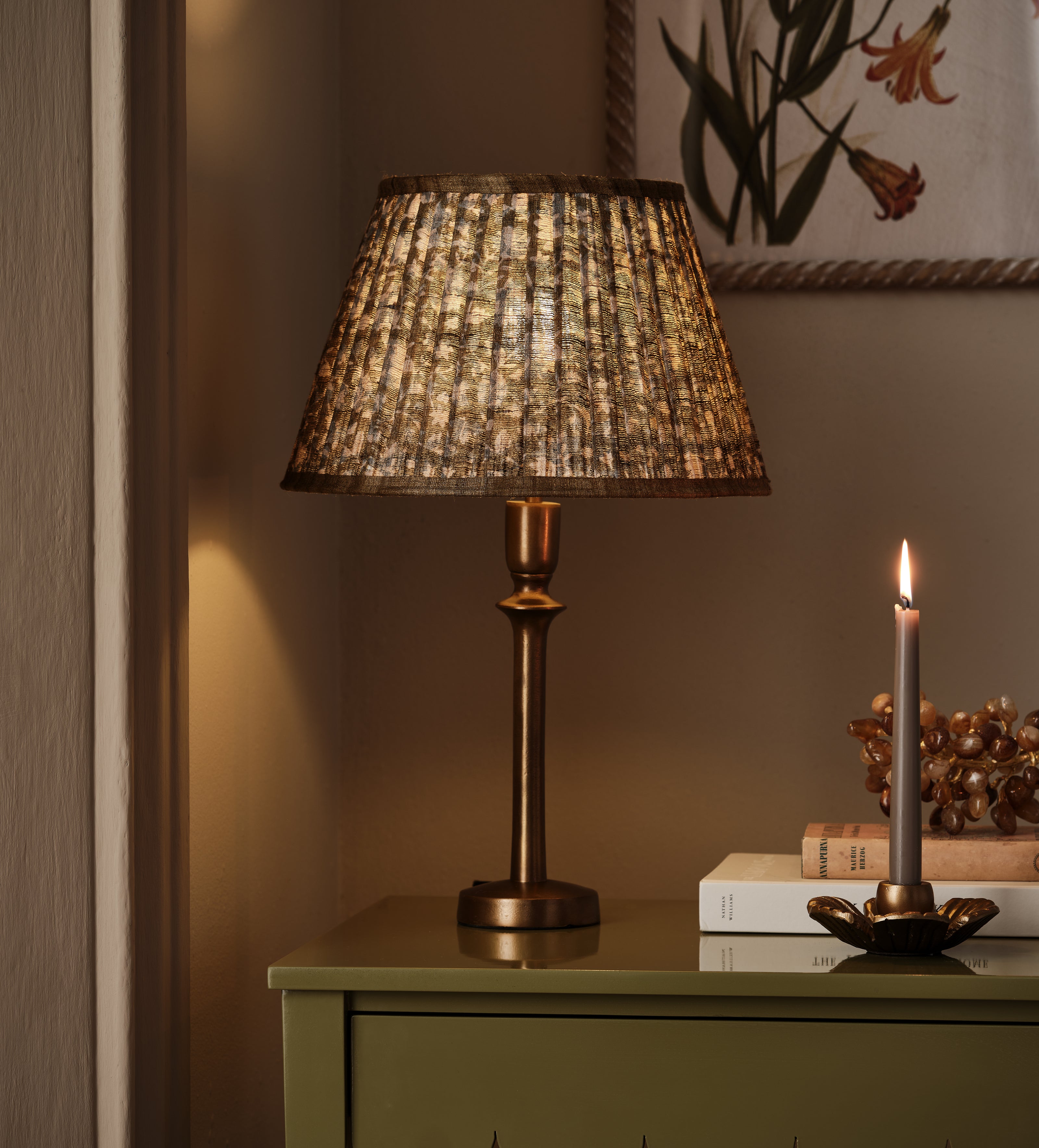 Ignis Lamp Base - Antique Brass