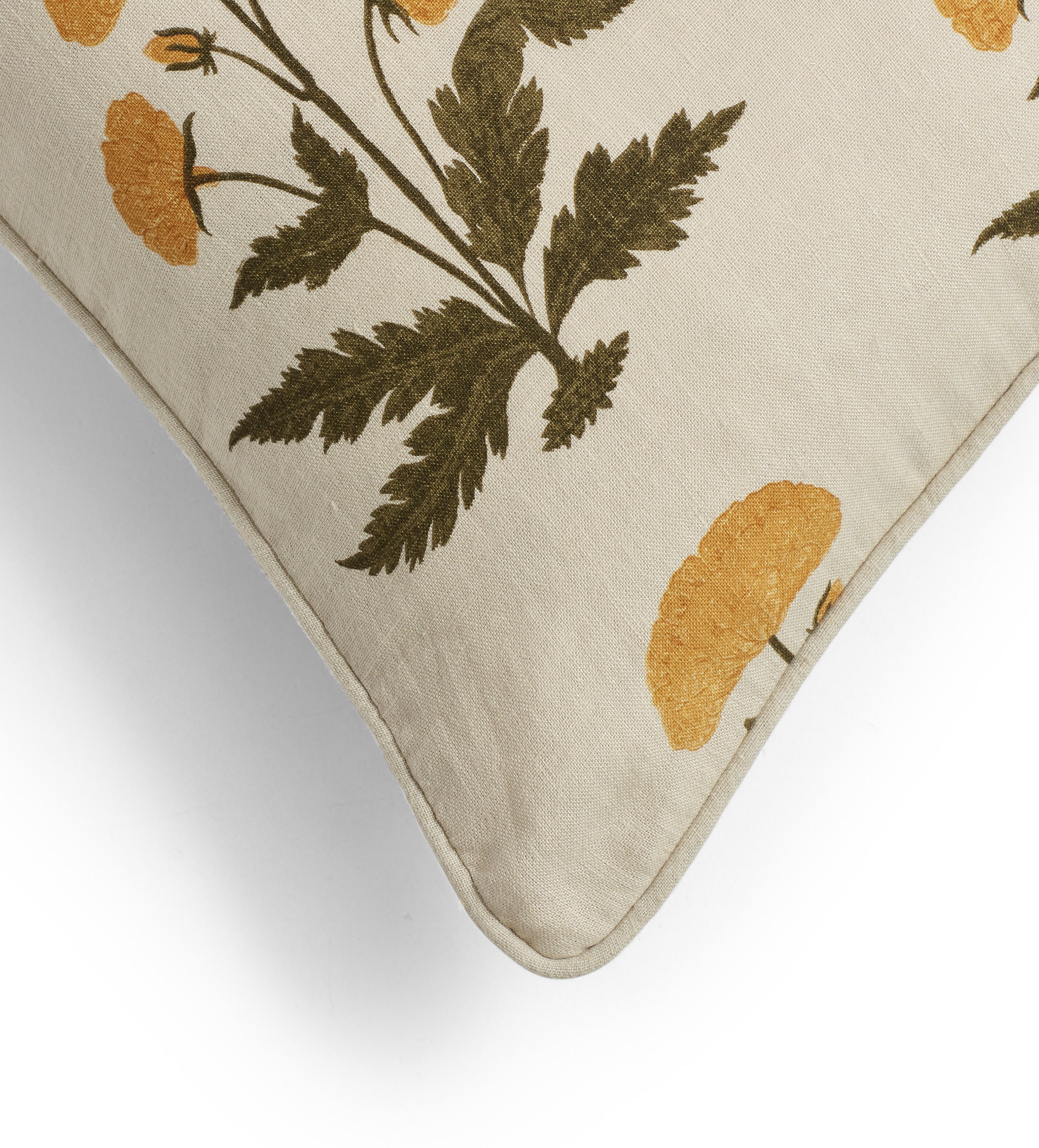 Imber Poppy Cushion Cover - Indian Yellow