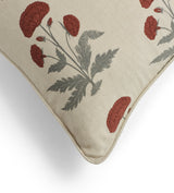 Imber Poppy Cushion Cover - Warm Red