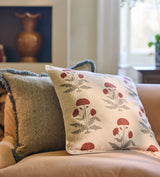 Imber Poppy Cushion Cover - Warm Red