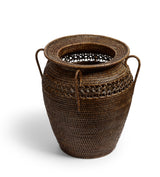 Indah Rattan Vase - Antique Brown