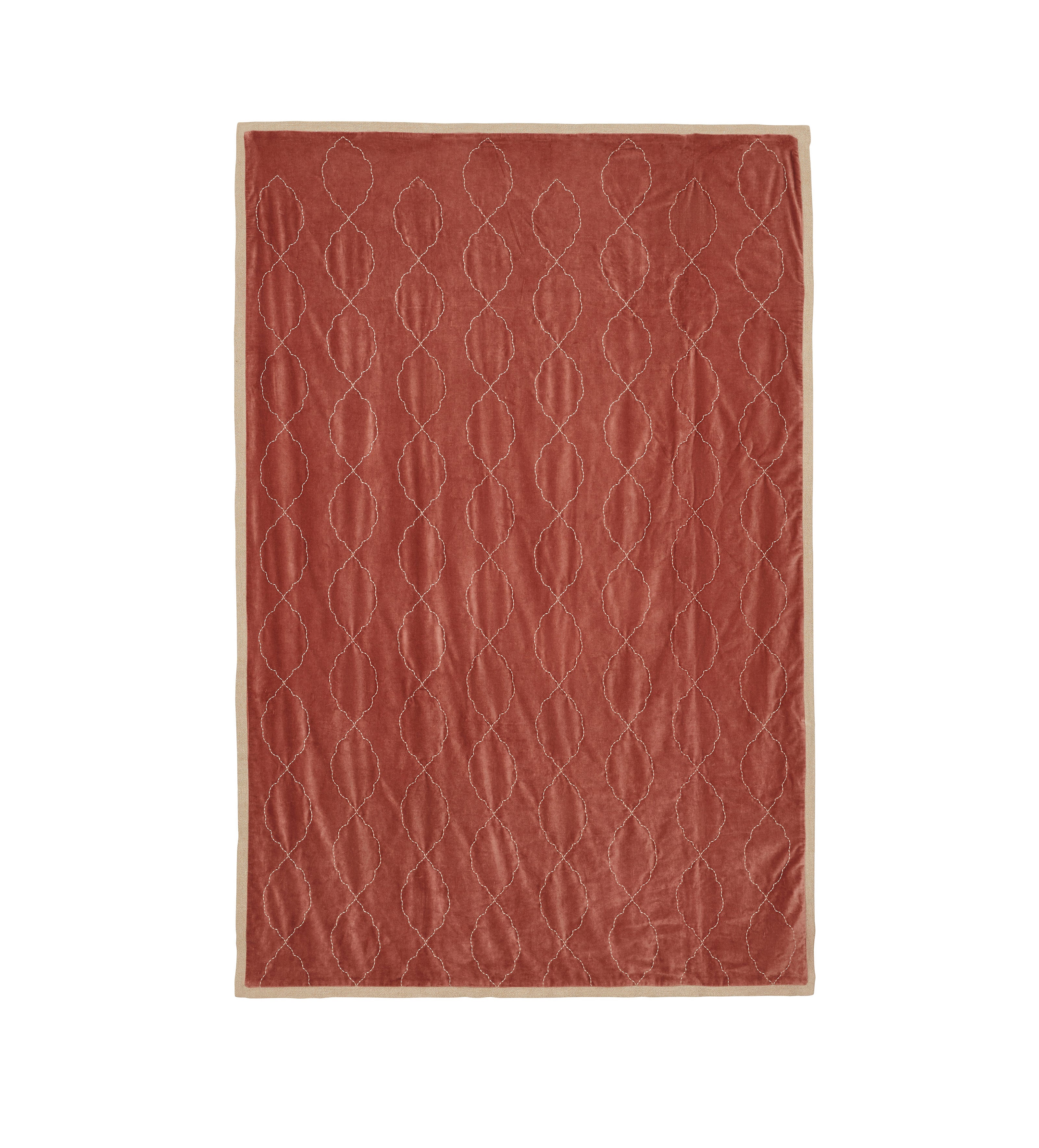 Isla Kantha Throw - Earthy Red