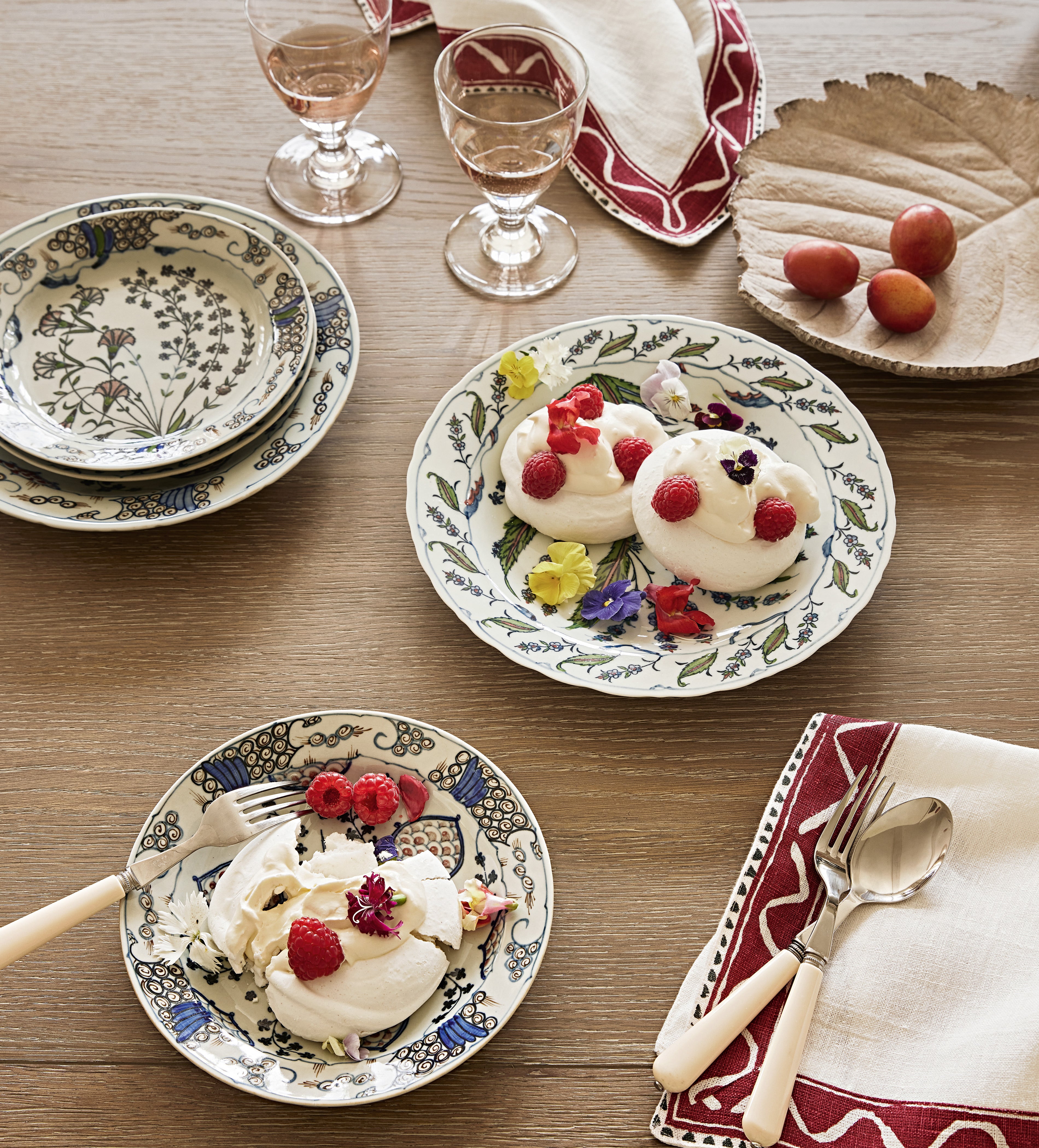 Isphahan Side Plates - Set of Four - Multi-Coloured | OKA