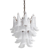 Kaihua Tiered Glass Chandelier - Small - White