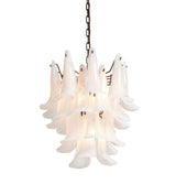 Kaihua Tiered Glass Chandelier - Small - White
