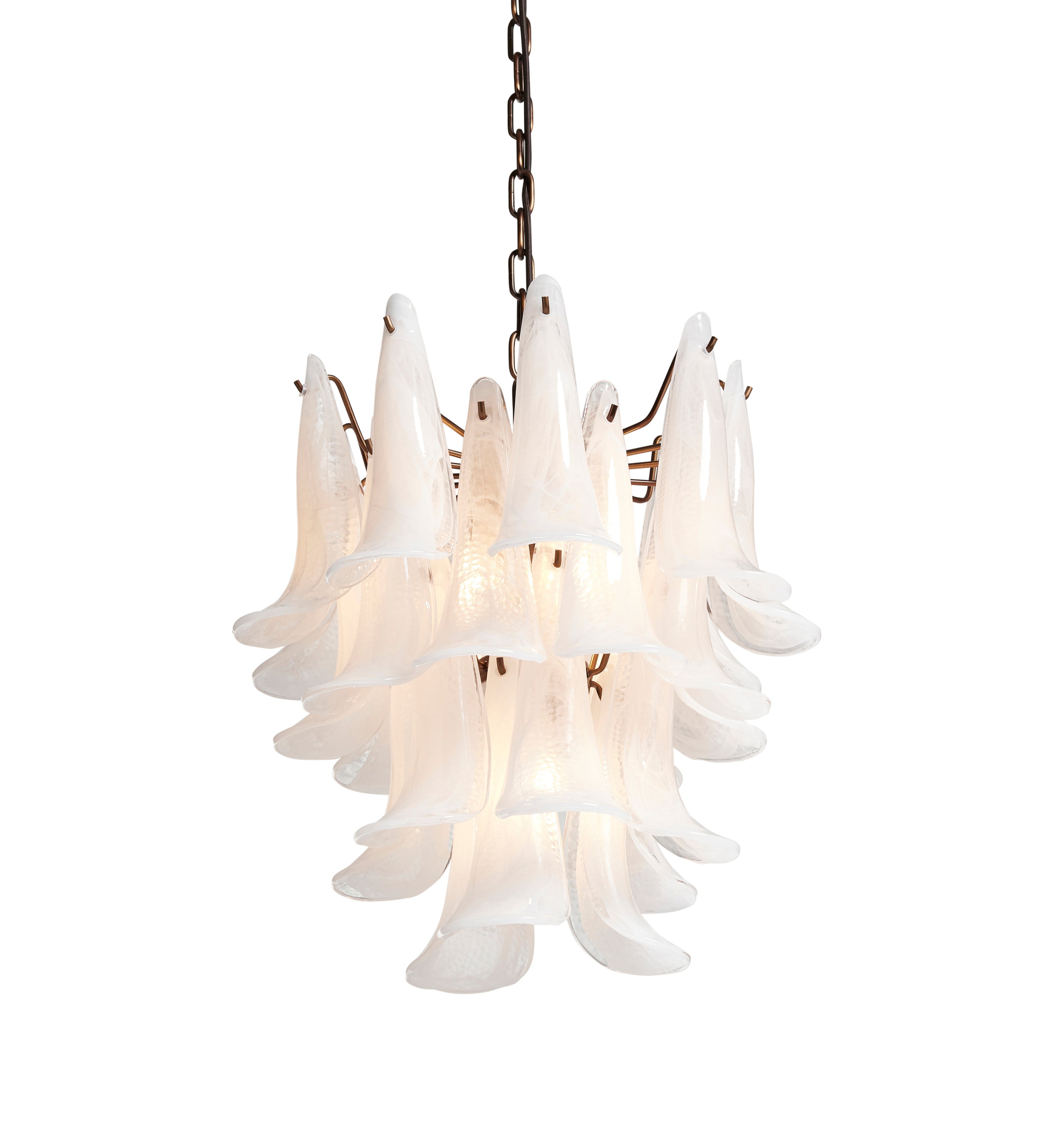 Kaihua Tiered Glass Chandelier - Small - White