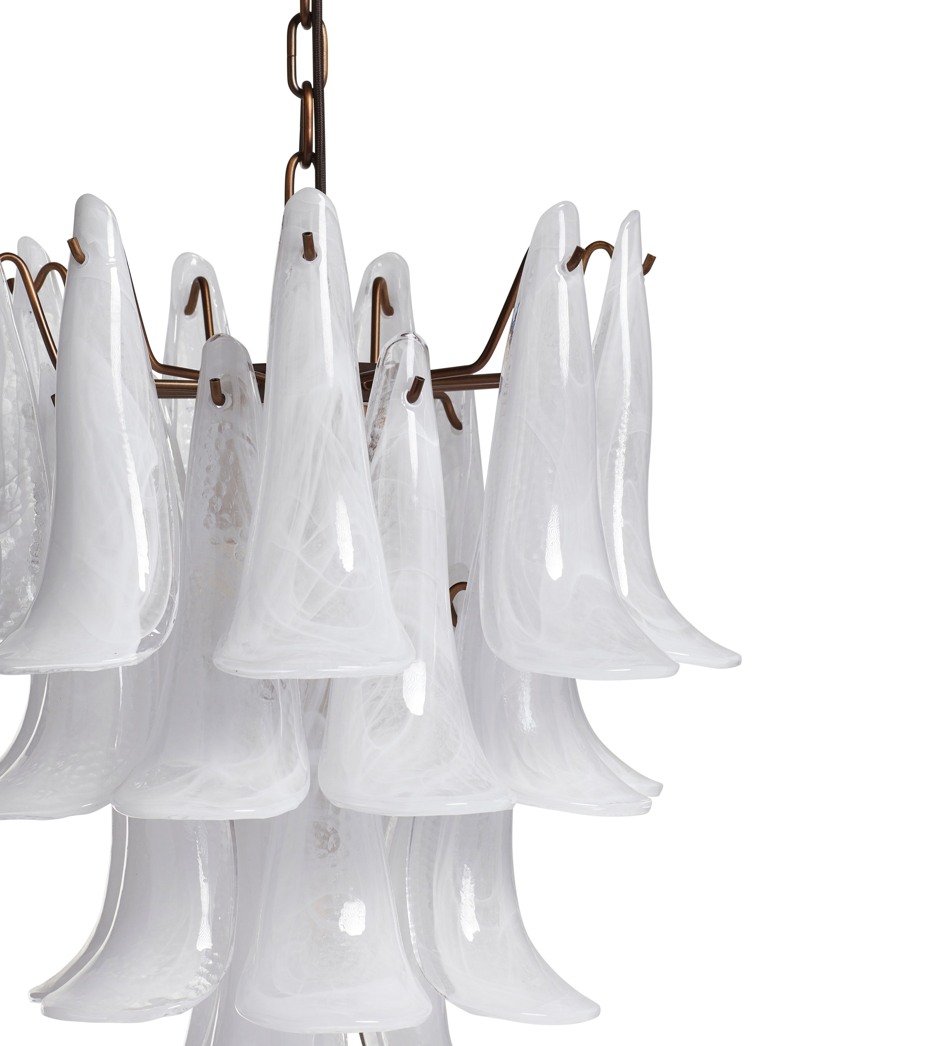 Kaihua Tiered Glass Chandelier - Small - White