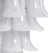 Kaihua Tiered Glass Chandelier - Small - White