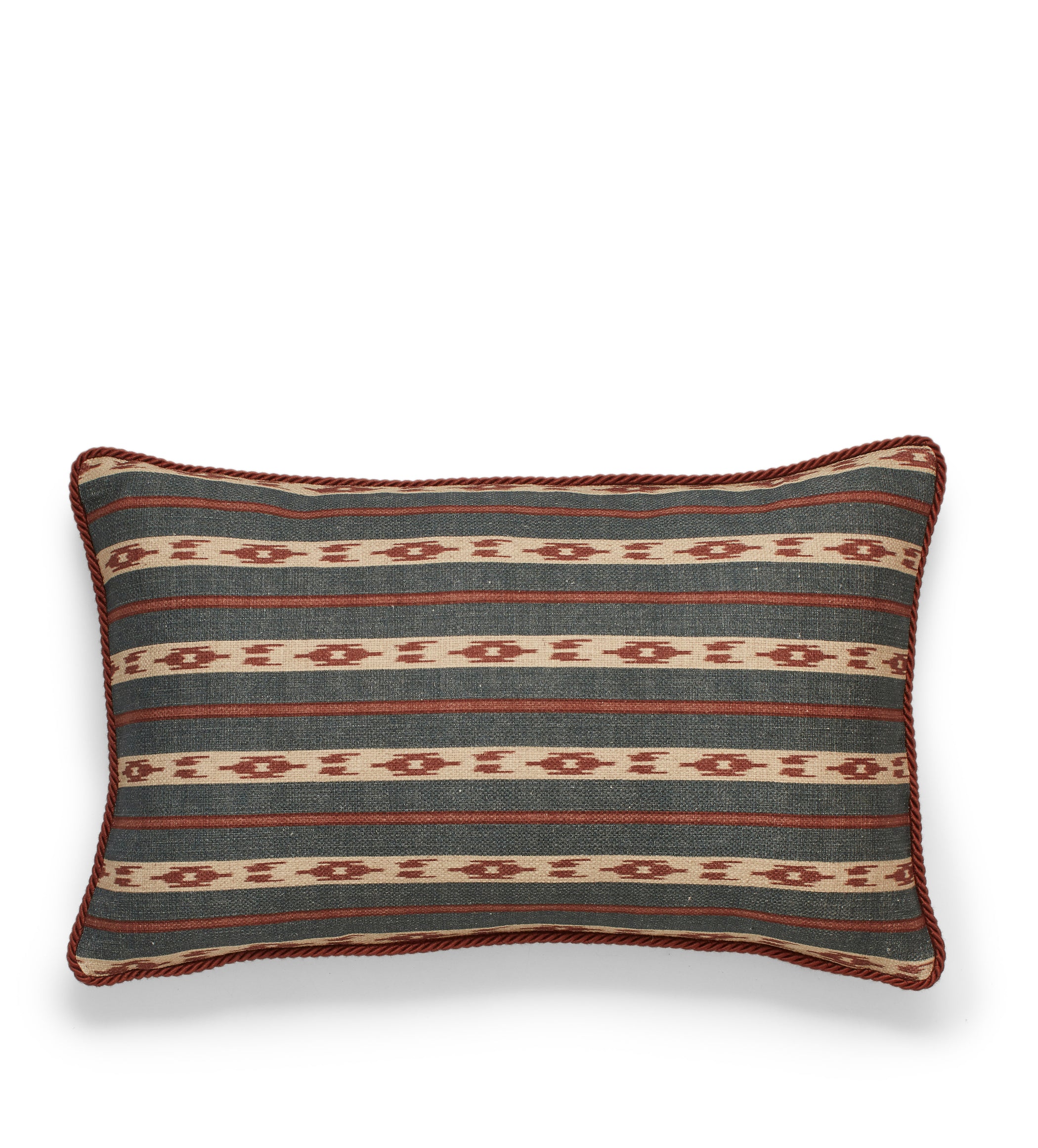 Kalimantan Cushion Cover - Air Force Blue/Russet