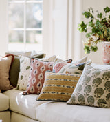 Kalimantan Cushion Cover - Ochre/Petrol