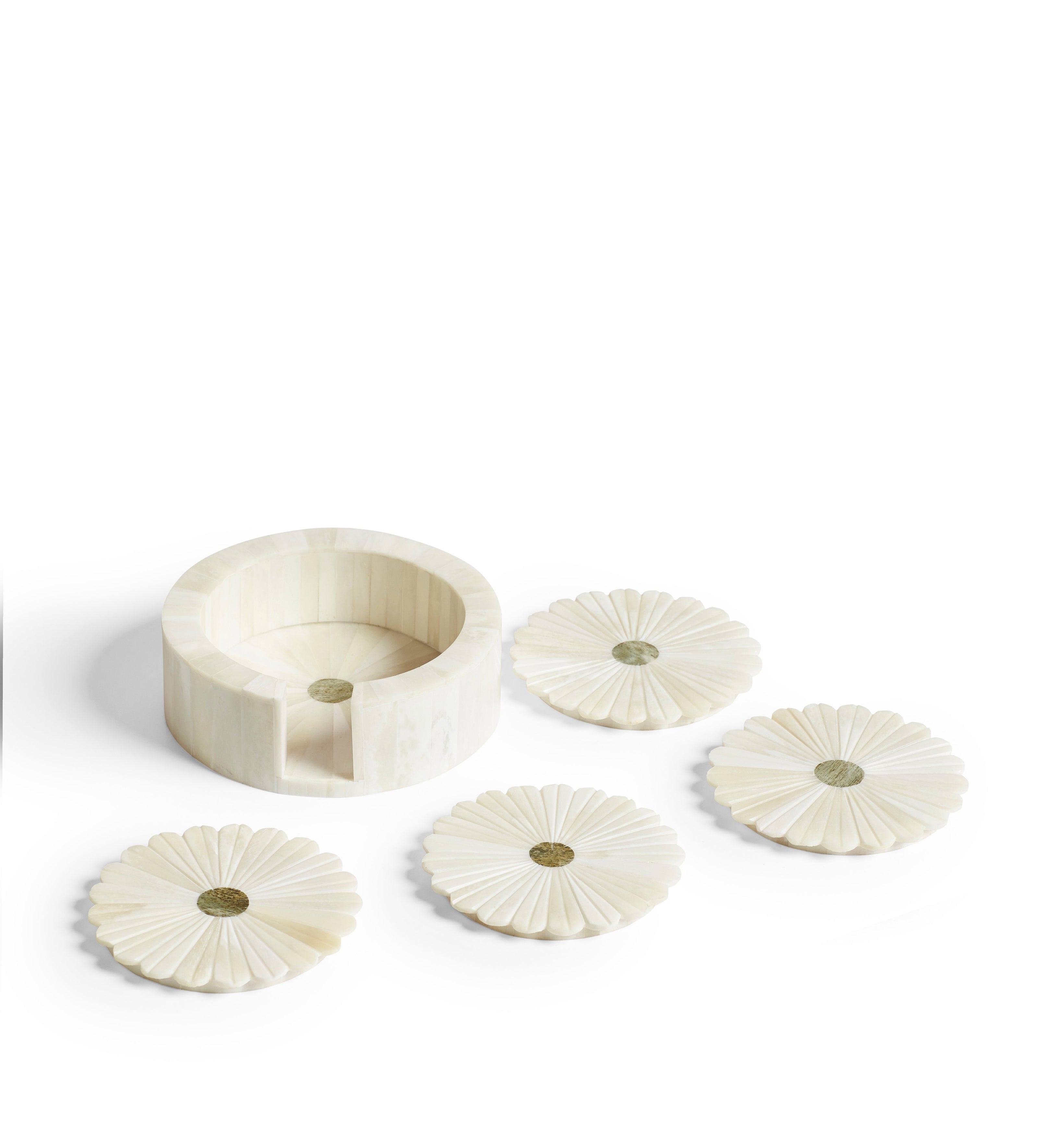 Kamala Coasters - Set of Four - Bone