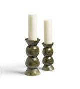 Katskhi Candle Holders Pair - Green