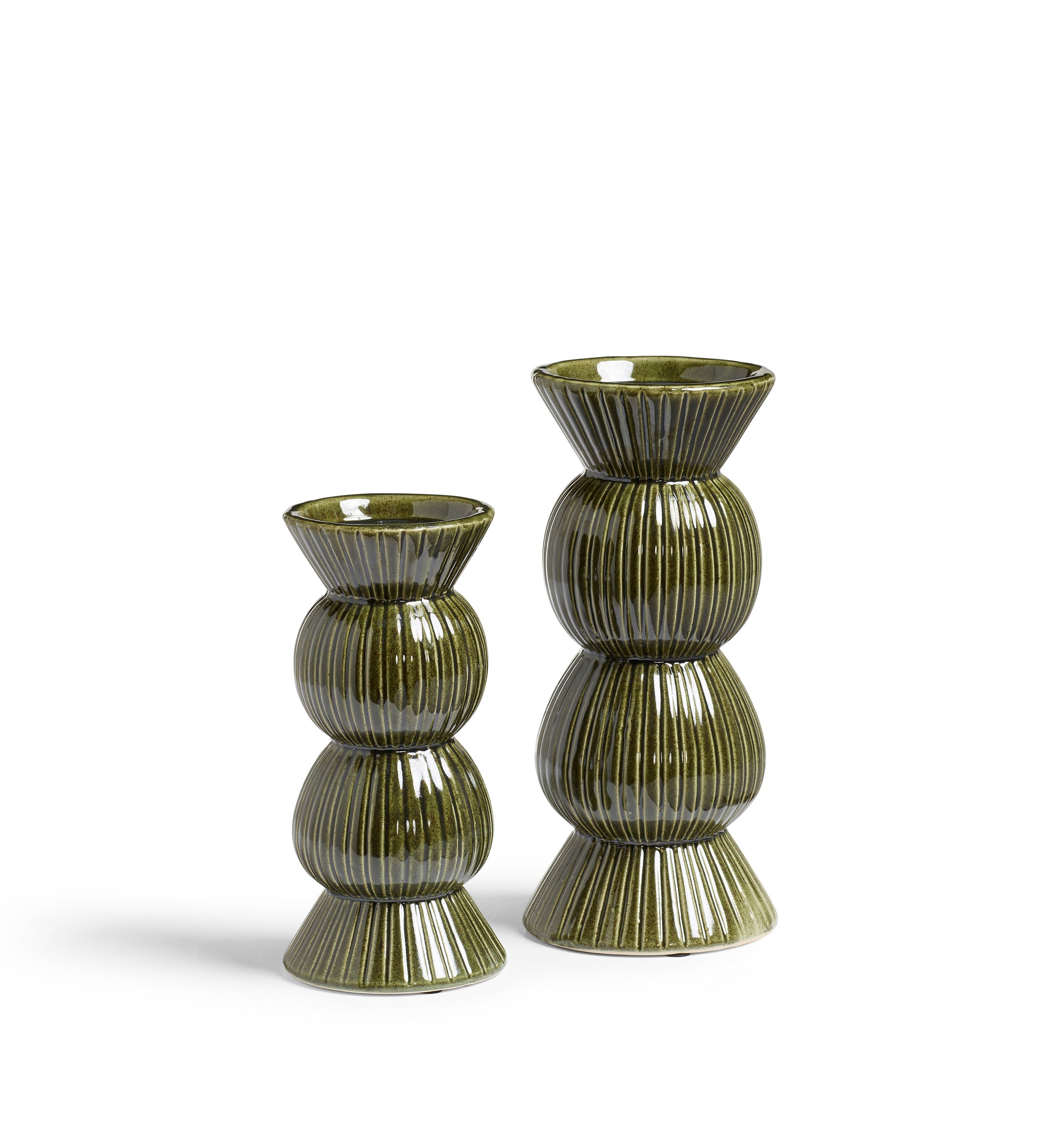 Katskhi Candle Holders Pair - Green
