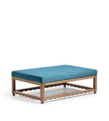 Kerensa Linen Ottoman - Cerulean