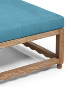 Kerensa Linen Ottoman - Cerulean