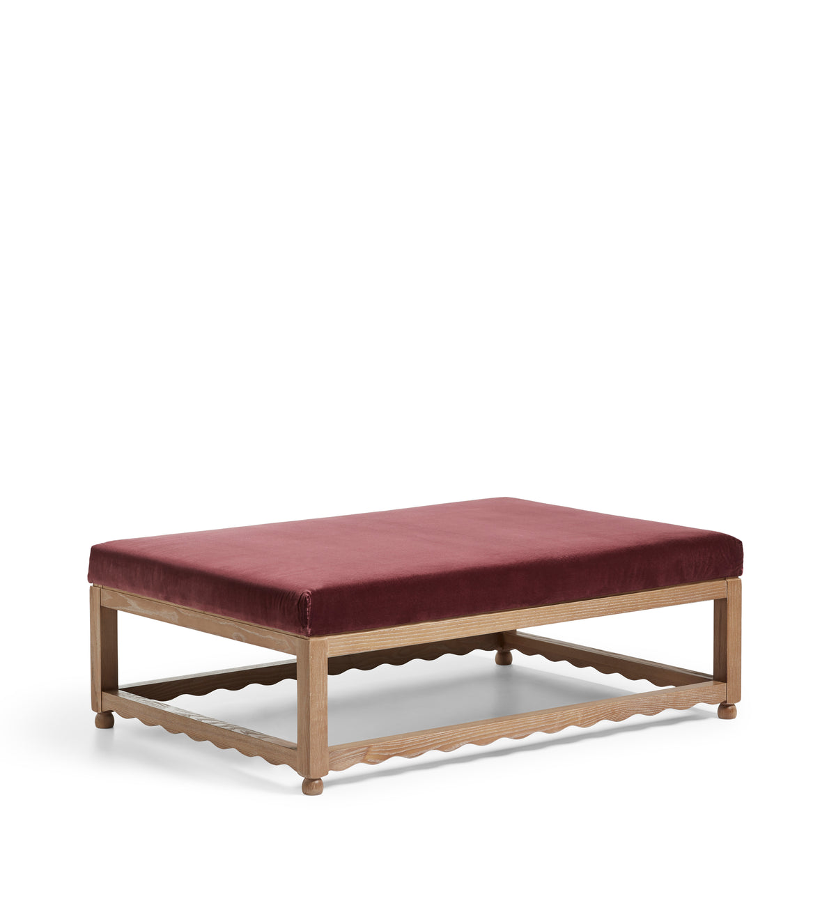 Kerensa Velvet Ottoman - Rioja