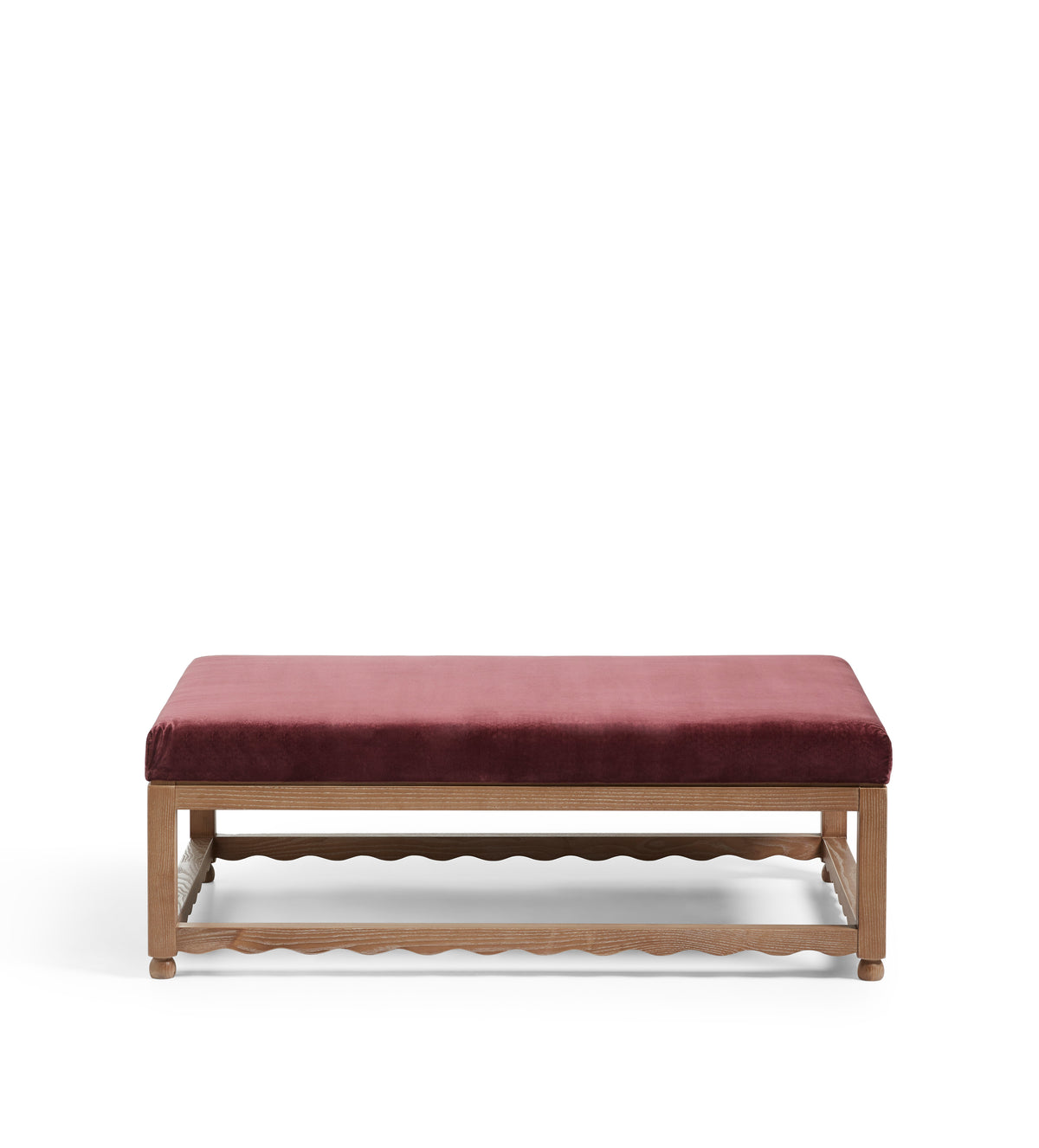 Kerensa Velvet Ottoman - Rioja