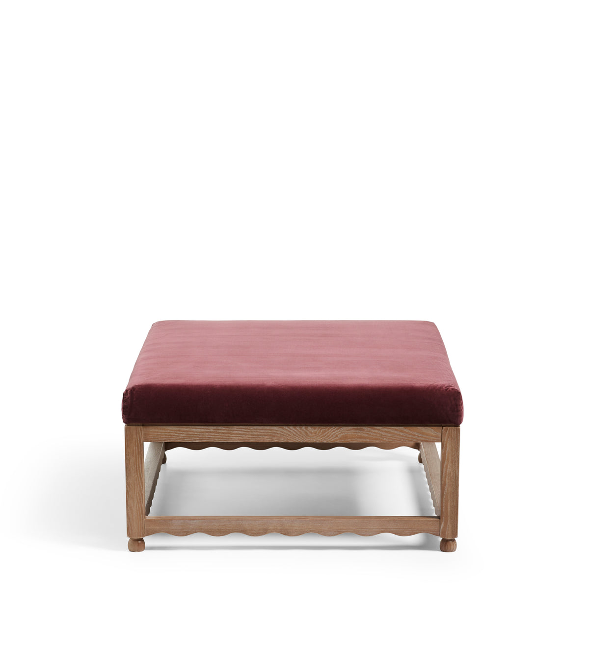 Kerensa Velvet Ottoman - Rioja