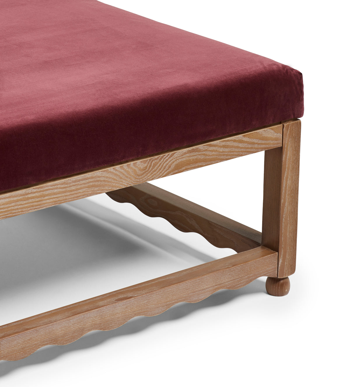 Kerensa Velvet Ottoman - Rioja