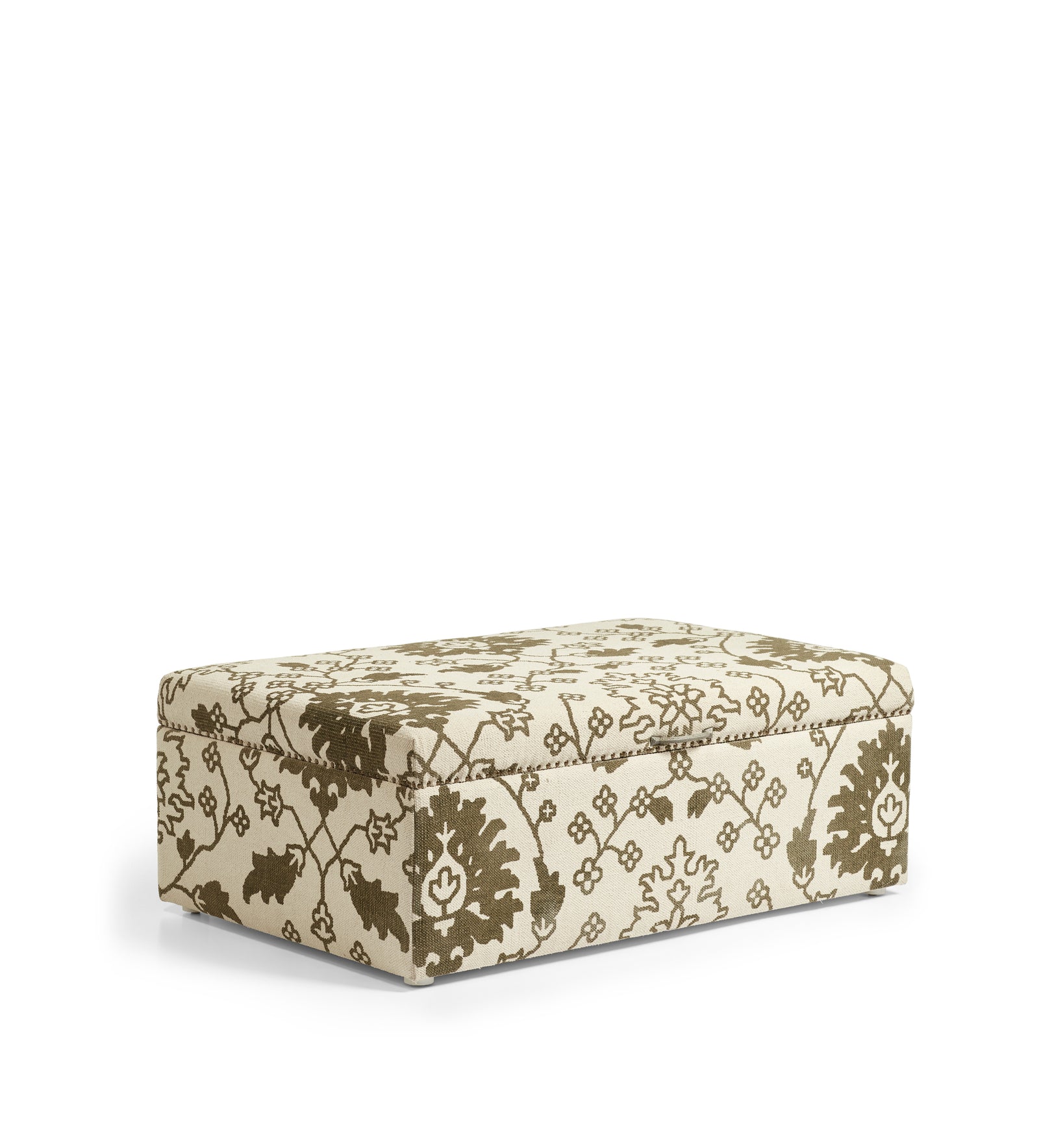 Khurshid Upholstered Storage Ottoman - Green